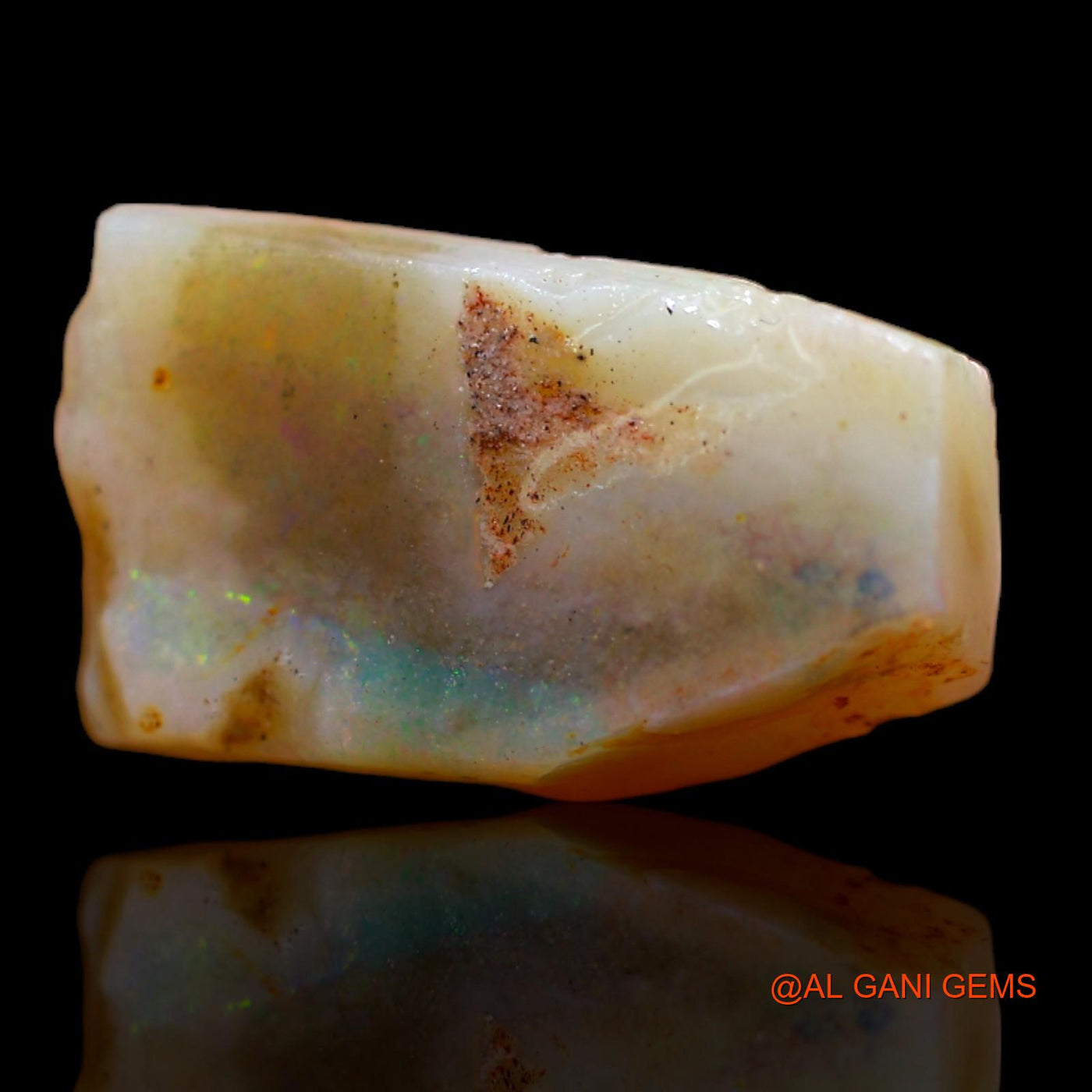 Natural Untreated Fire Opal Loose Gemstone Fancy Rough From Australia 9.15 Cts 19x11x5 mm RB-95
