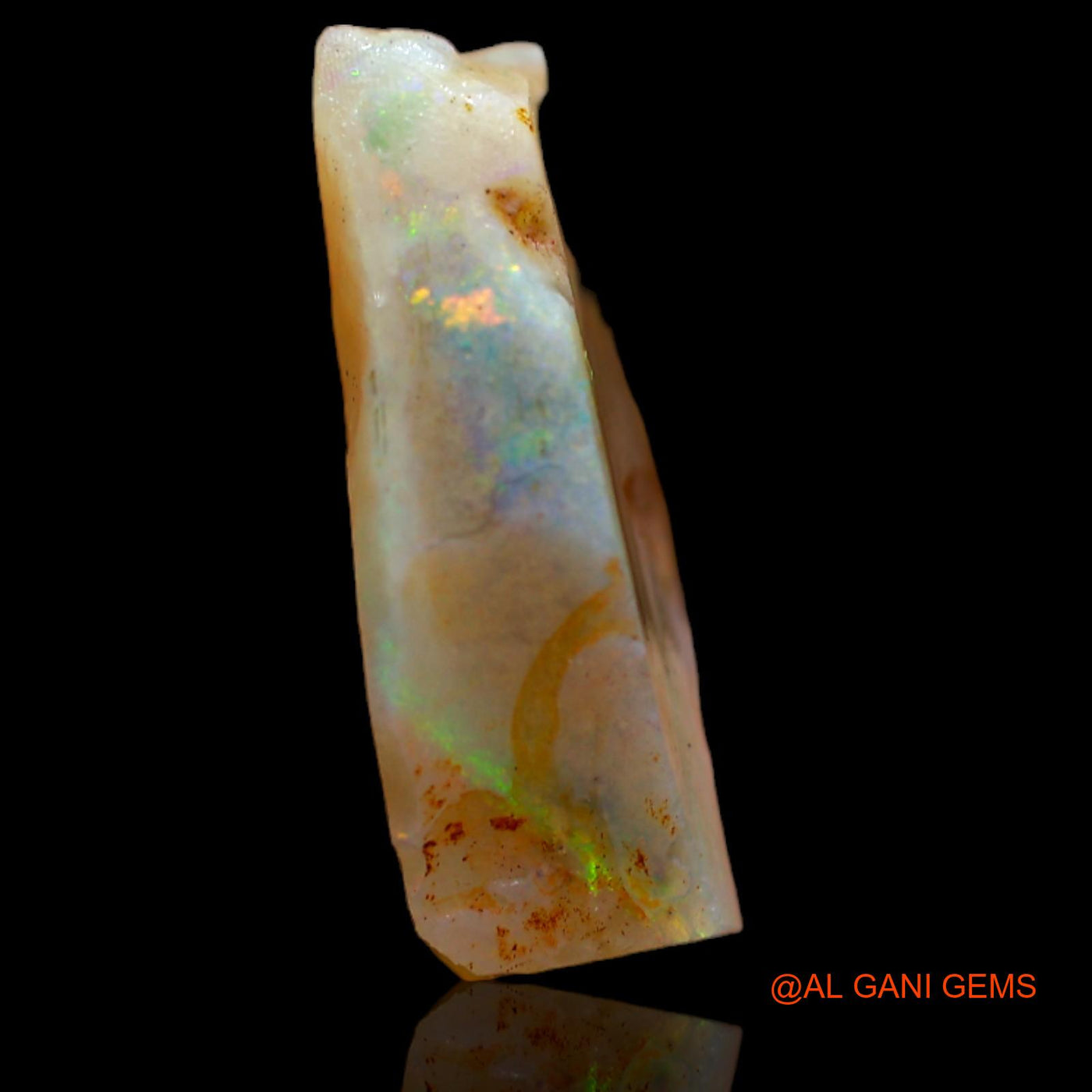 Natural Untreated Fire Opal Loose Gemstone Fancy Rough From Australia 9.15 Cts 19x11x5 mm RB-95