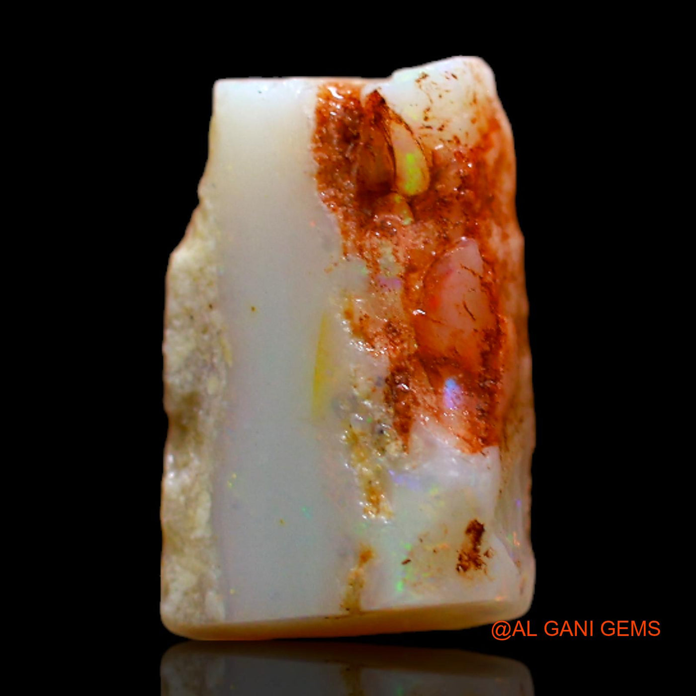 Natural Untreated Fire Opal Loose Gemstone Fancy Rough From Australia 3.00 Cts 13x8x4 mm RB-985