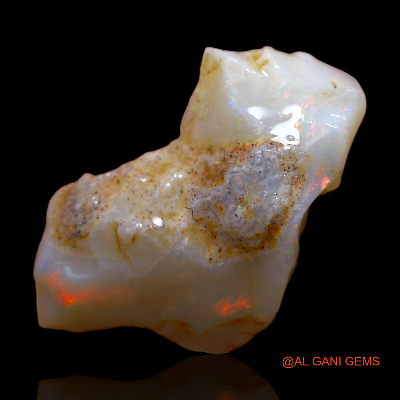 8.00 Cts Unheated Australian Fire Opal Loose Gemstone Fancy Rough Natural 17x14x7 mm RC-101