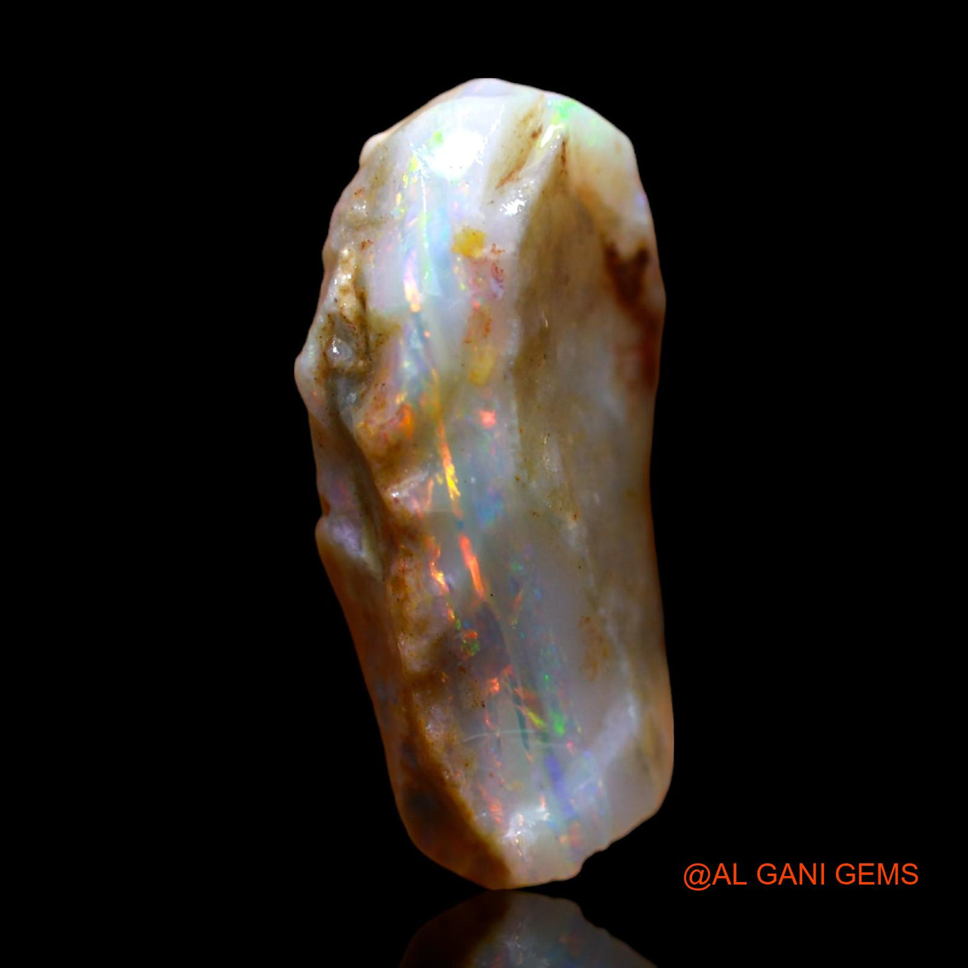 Natural Untreated Fire Opal Loose Gemstone Fancy Rough From Australia 7.00 Cts 18x11x6 mm RC-104