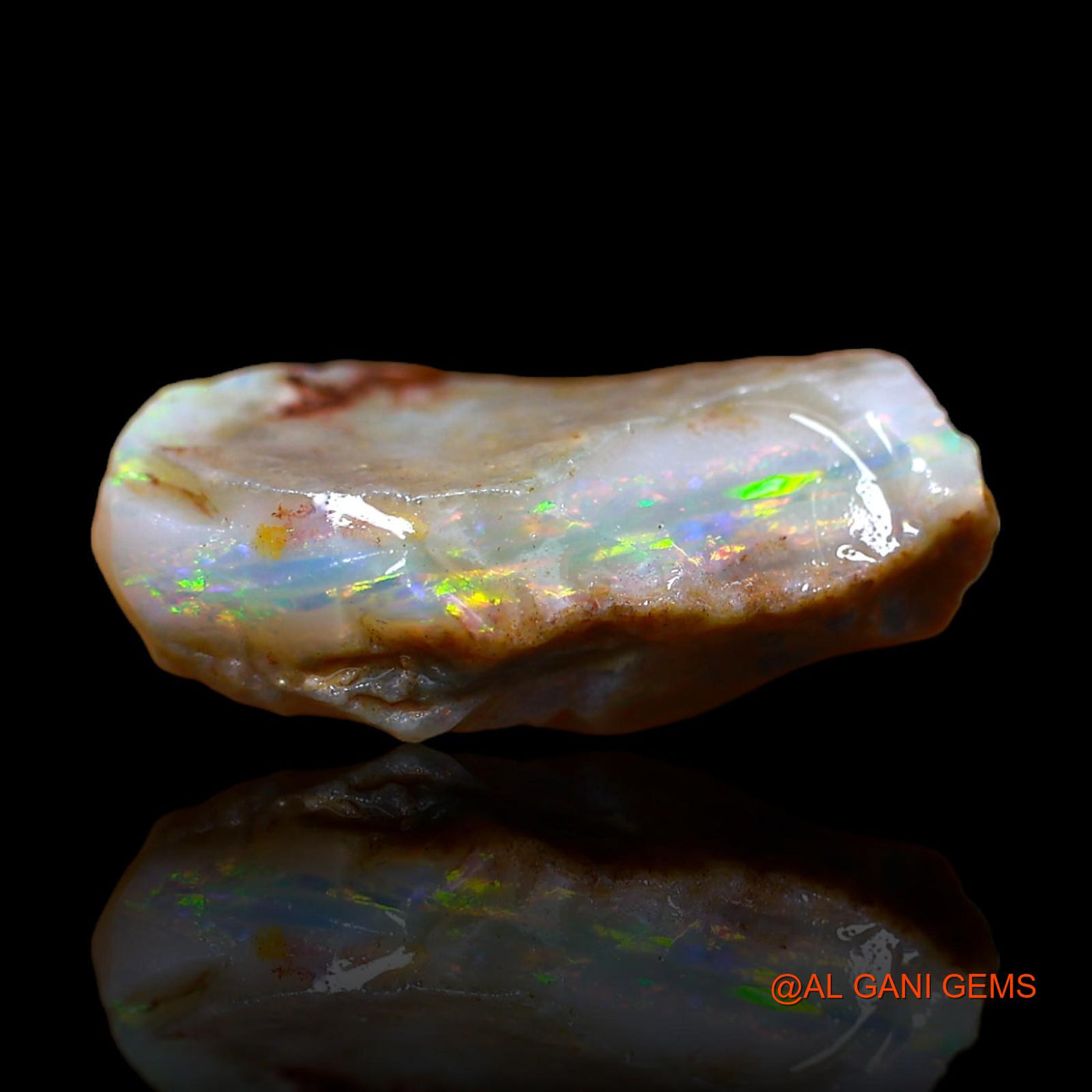Natural Untreated Fire Opal Loose Gemstone Fancy Rough From Australia 7.00 Cts 18x11x6 mm RC-104