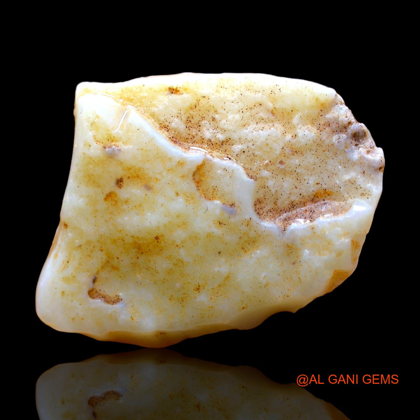 Natural Fire Opal Gemstone 20.00 Cts Loose Fancy Rough From Australia 27x23x5 mm RC-10