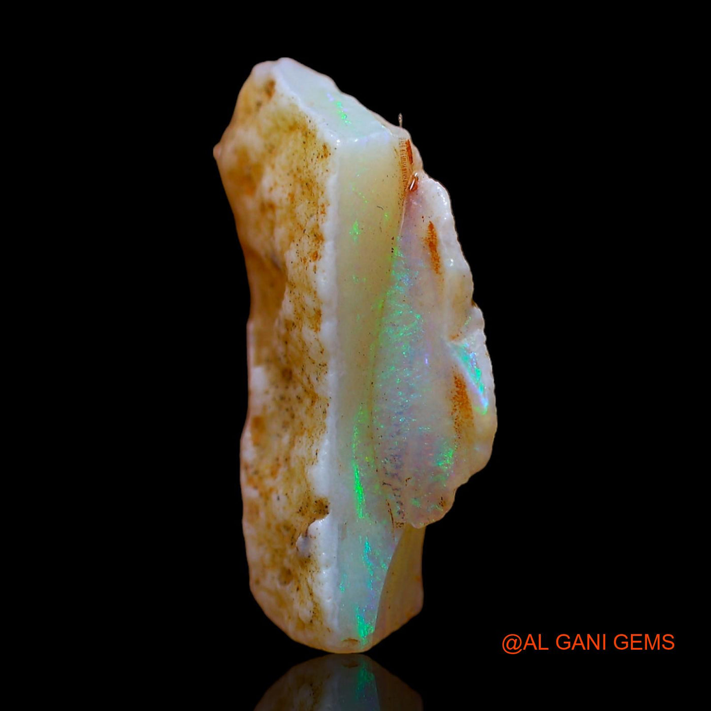 Natural Untreated Fire Opal Loose Gemstone Fancy Rough From Australia 6.00 Cts 19x11x5 mm RC-118