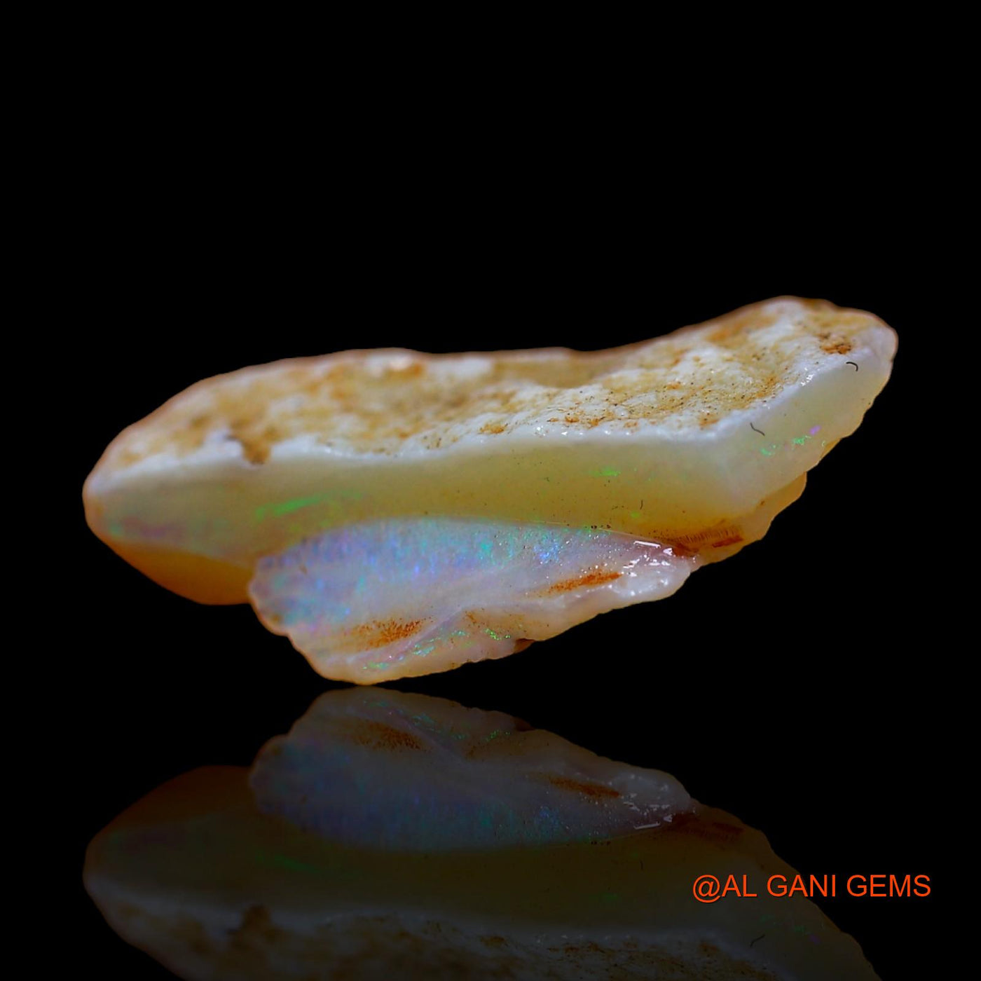 Natural Untreated Fire Opal Loose Gemstone Fancy Rough From Australia 6.00 Cts 19x11x5 mm RC-118