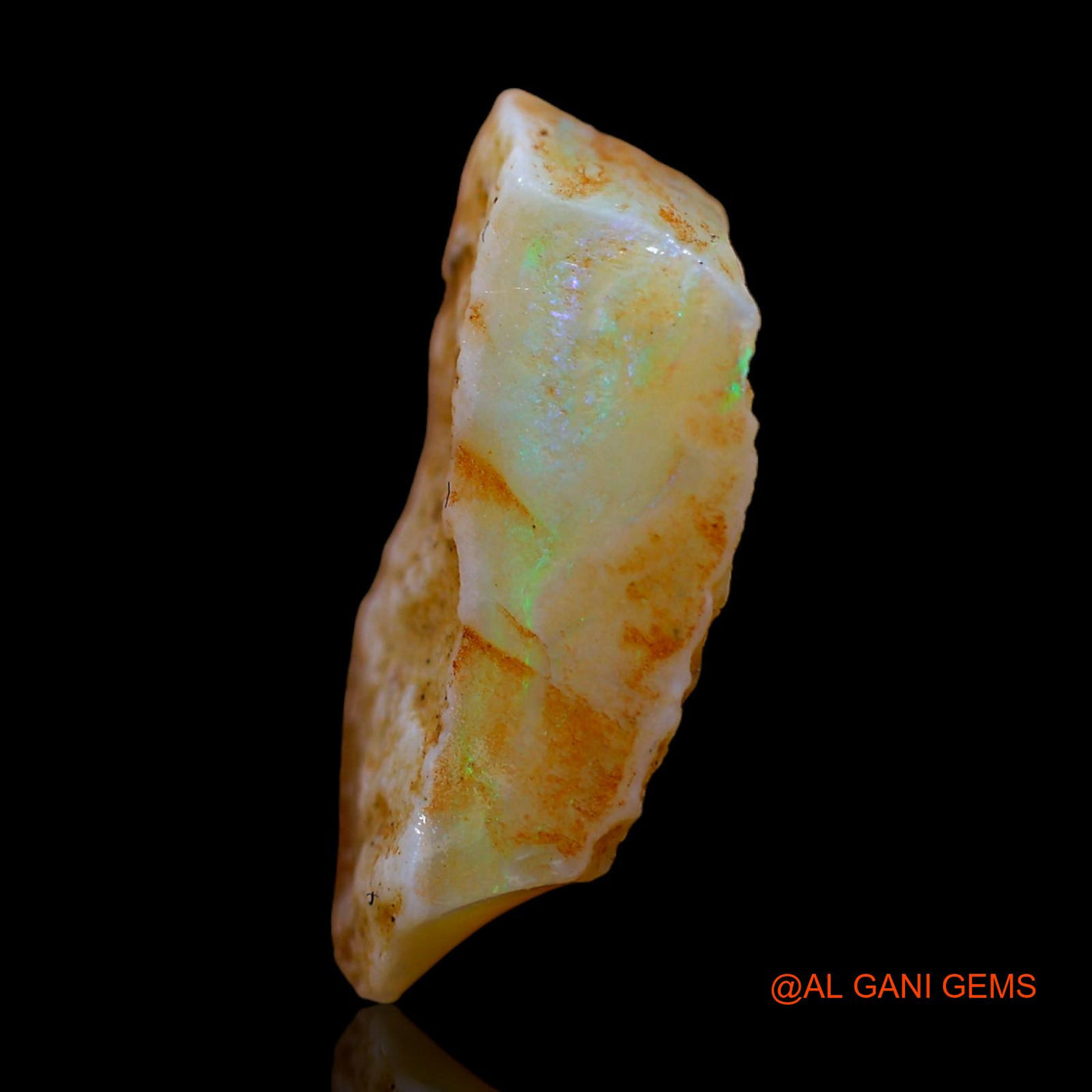 Natural Untreated Fire Opal Loose Gemstone Fancy Rough From Australia 6.00 Cts 19x11x5 mm RC-118