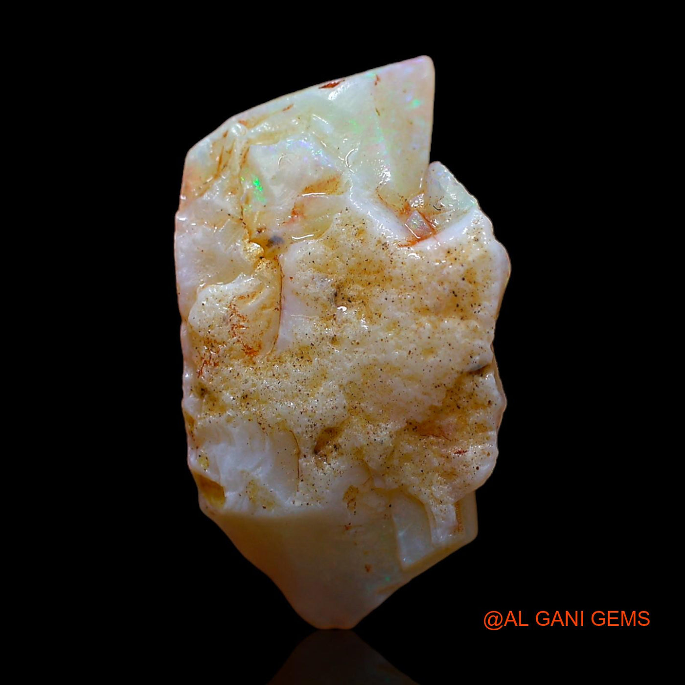 Natural Untreated Fire Opal Loose Gemstone Fancy Rough From Australia 6.00 Cts 19x11x5 mm RC-118