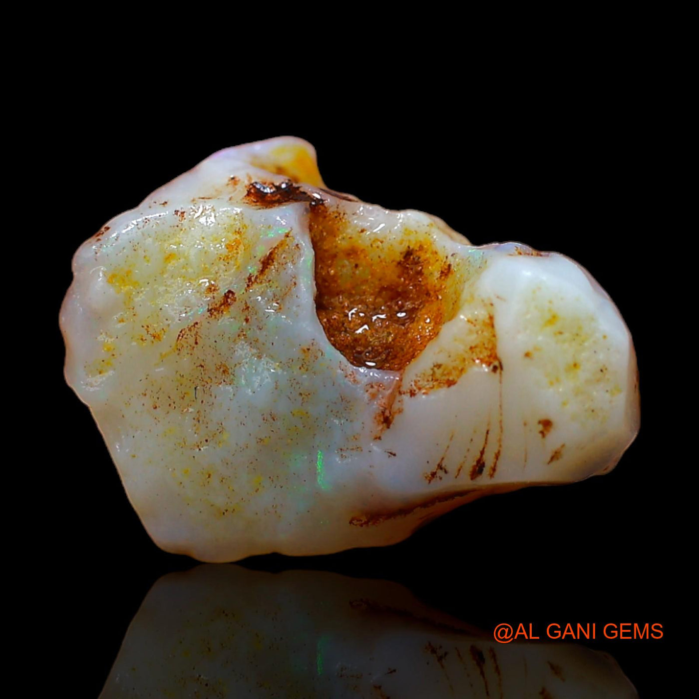 6.00 Cts Natural Australian Fire Opal Loose Gemstone Fancy Rough 16x13x8 mm RC-120