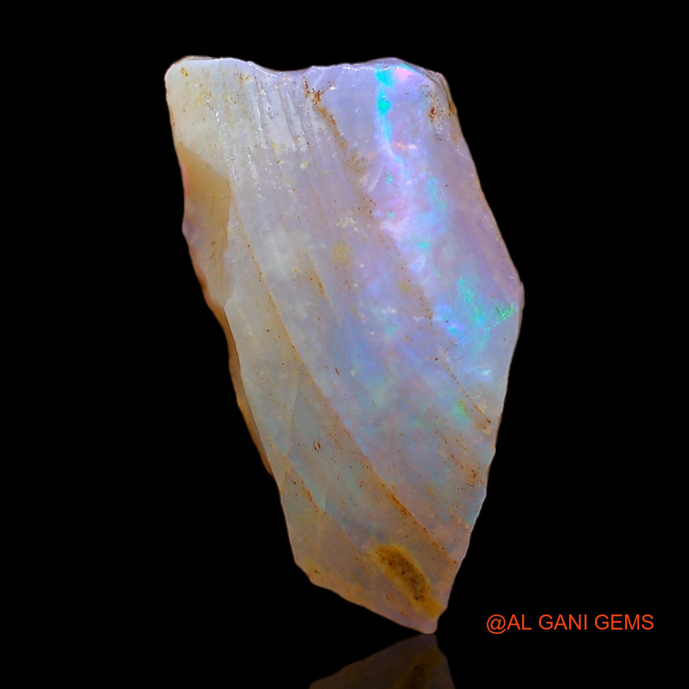 Natural Fire Opal Gemstone 4.00 Cts Loose Fancy Rough From Australia 18x10x3 mm RC-123