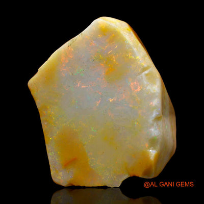 Natural Fire Opal Gemstone 77.00 Cts Loose Fancy Rough From Australia 32x27x14 mm RC-12