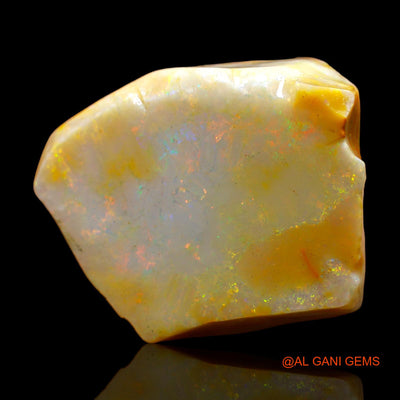 Natural Fire Opal Gemstone 77.00 Cts Loose Fancy Rough From Australia 32x27x14 mm RC-12