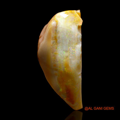 Natural Fire Opal Gemstone 77.00 Cts Loose Fancy Rough From Australia 32x27x14 mm RC-12