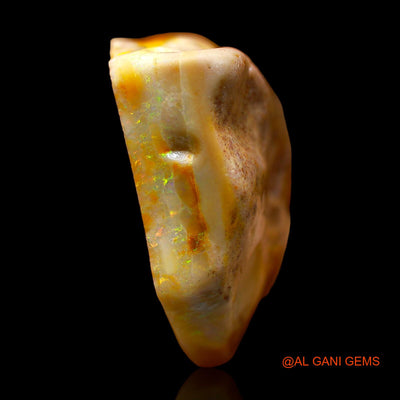 Natural Fire Opal Gemstone 77.00 Cts Loose Fancy Rough From Australia 32x27x14 mm RC-12