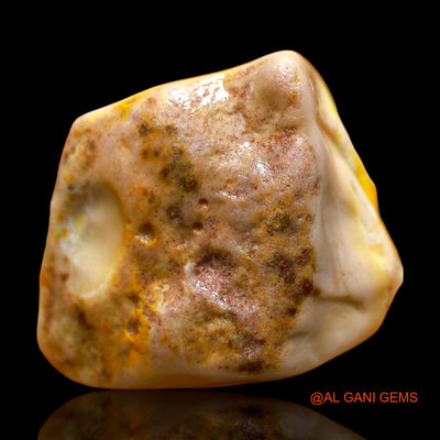 Natural Fire Opal Gemstone 77.00 Cts Loose Fancy Rough From Australia 32x27x14 mm RC-12