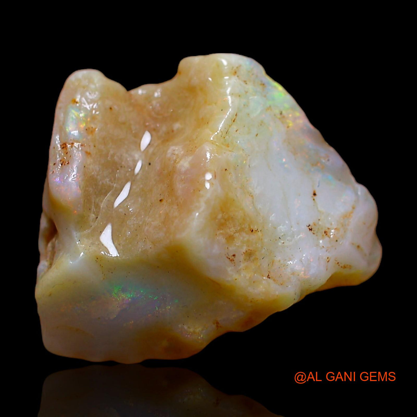 8.00 Cts Natural Australian Fire Opal Fancy Rough Loose Gemstone For Jewelry 18x16x6 mm RC-131