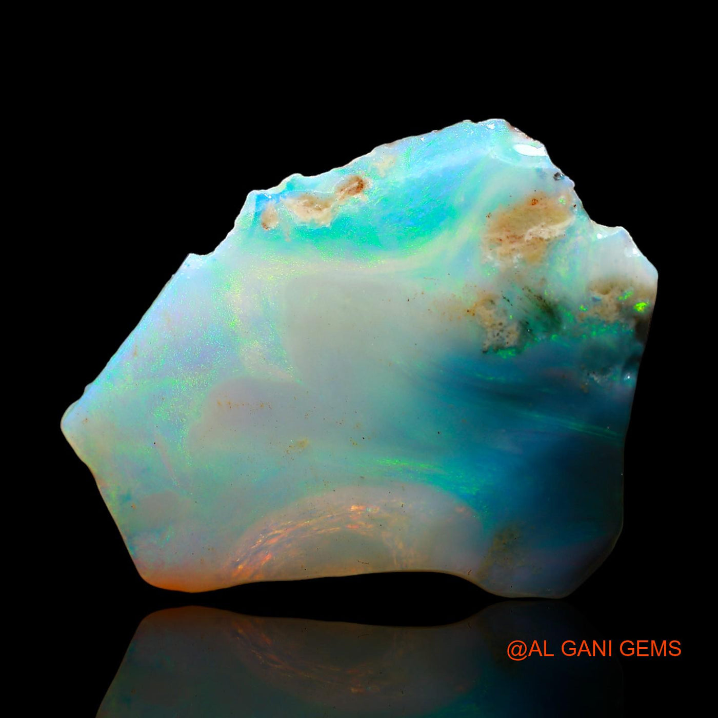 Natural Untreated Fire Opal Loose Gemstone Fancy Rough From Australia 15.00 Cts 34x26x3 mm RC-13