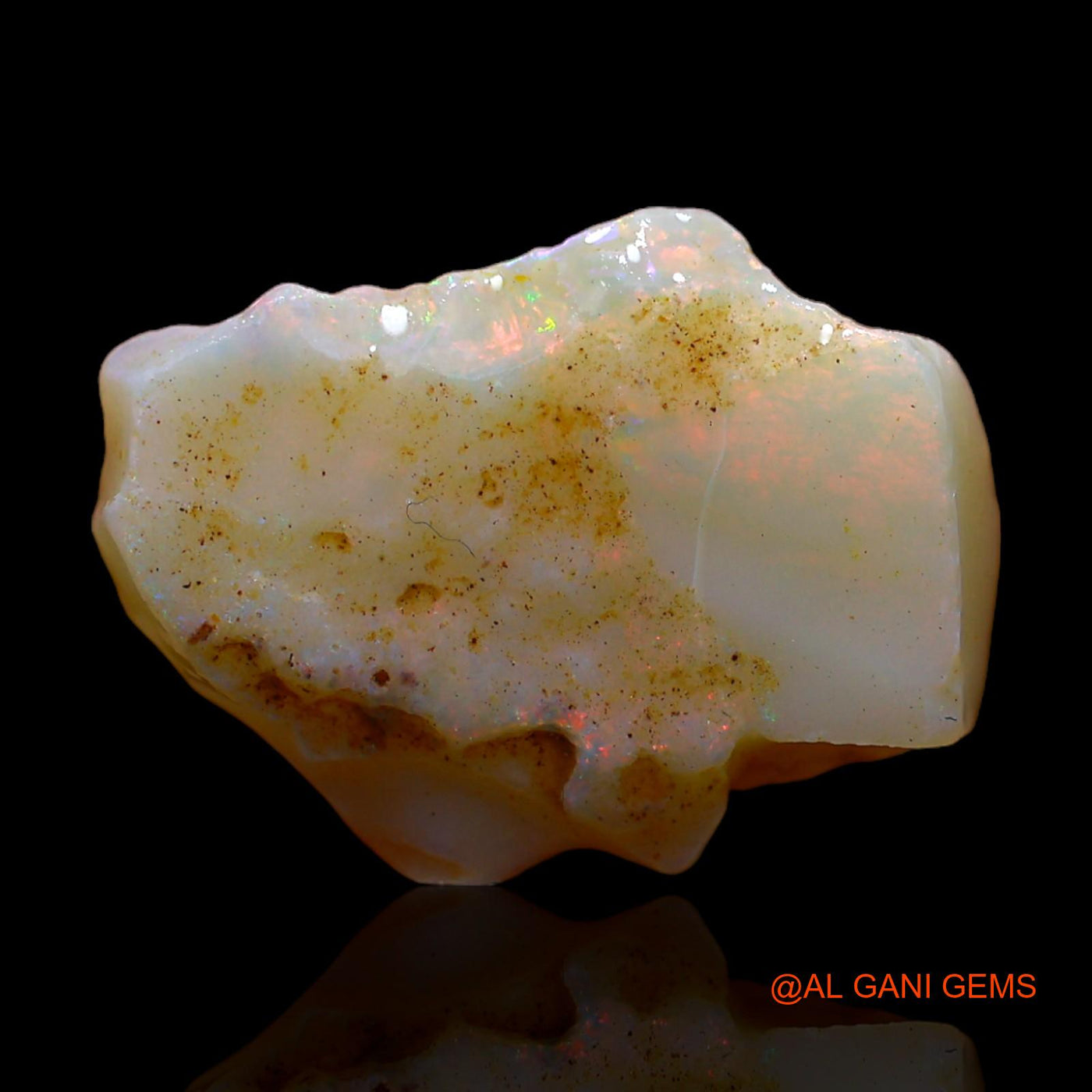 Natural Untreated Fire Opal Loose Gemstone Fancy Rough From Australia 5.00 Cts 18x13x4 mm RC-141
