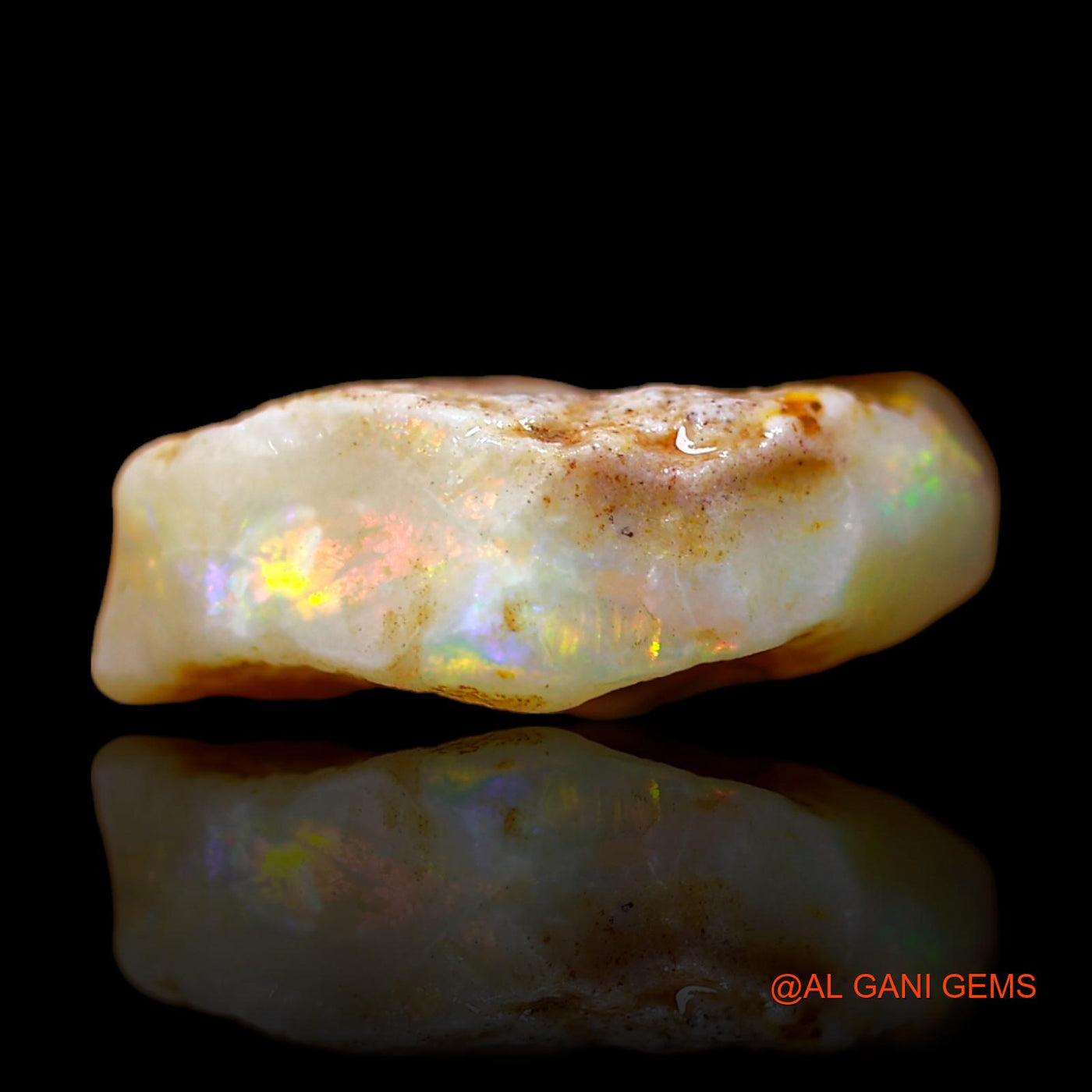 Natural Untreated Fire Opal Loose Gemstone Fancy Rough From Australia 8.00 Cts 15x14x6 mm RC-145