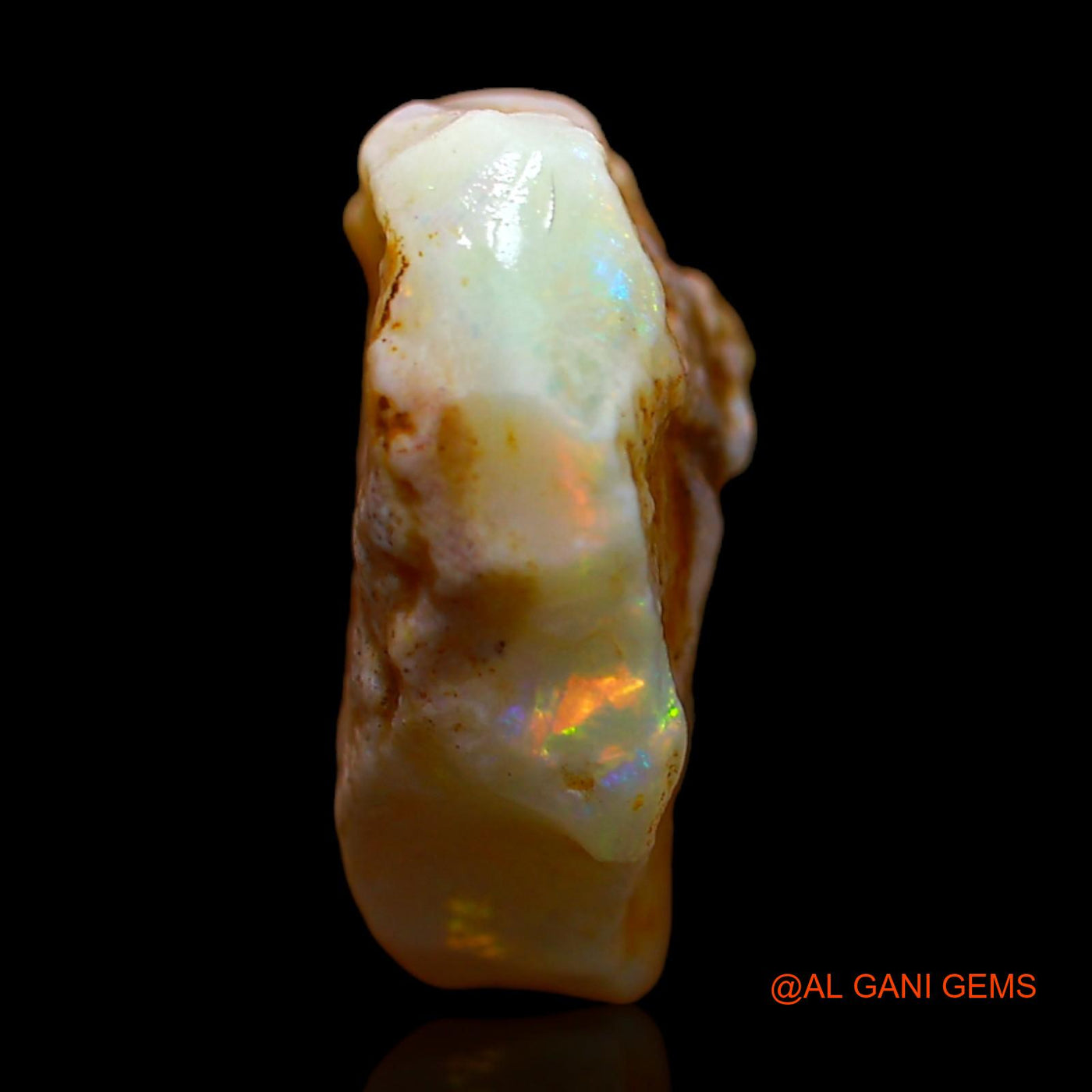 Natural Untreated Fire Opal Loose Gemstone Fancy Rough From Australia 8.00 Cts 15x14x6 mm RC-145