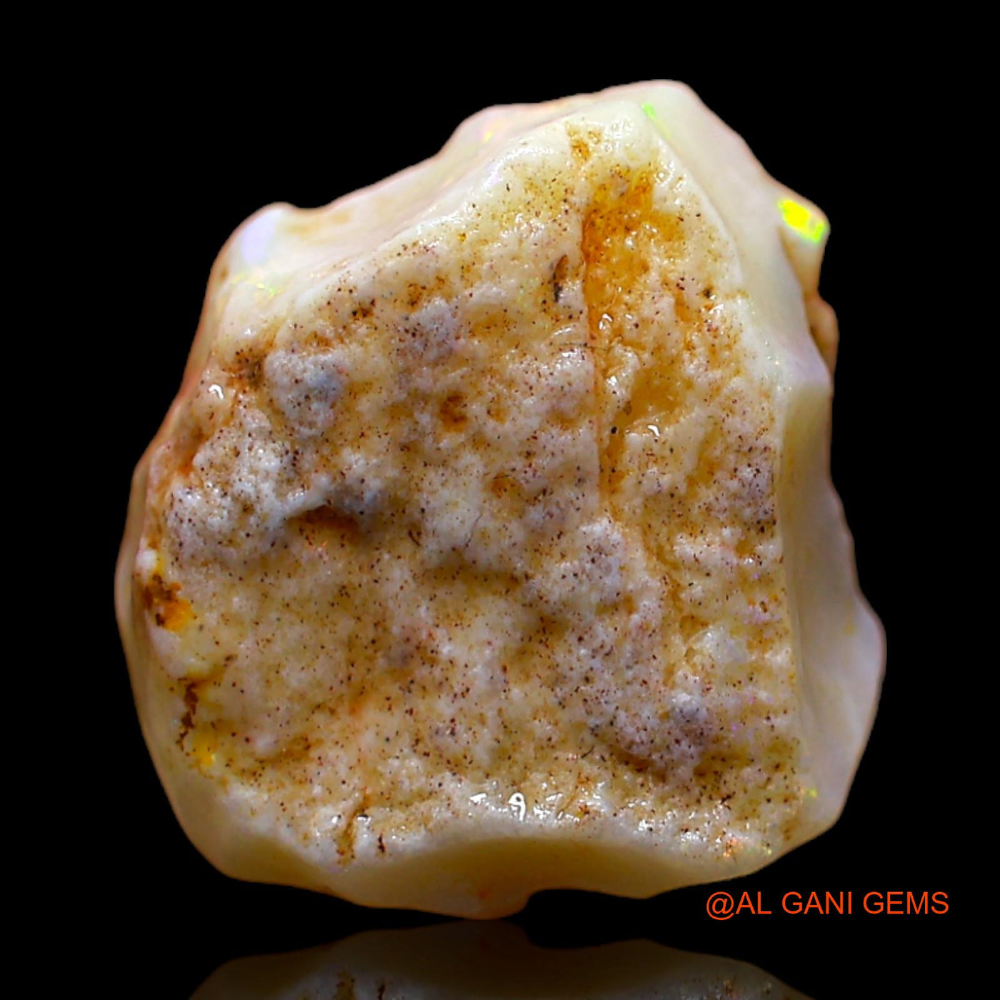 Natural Untreated Fire Opal Loose Gemstone Fancy Rough From Australia 8.00 Cts 15x14x6 mm RC-145