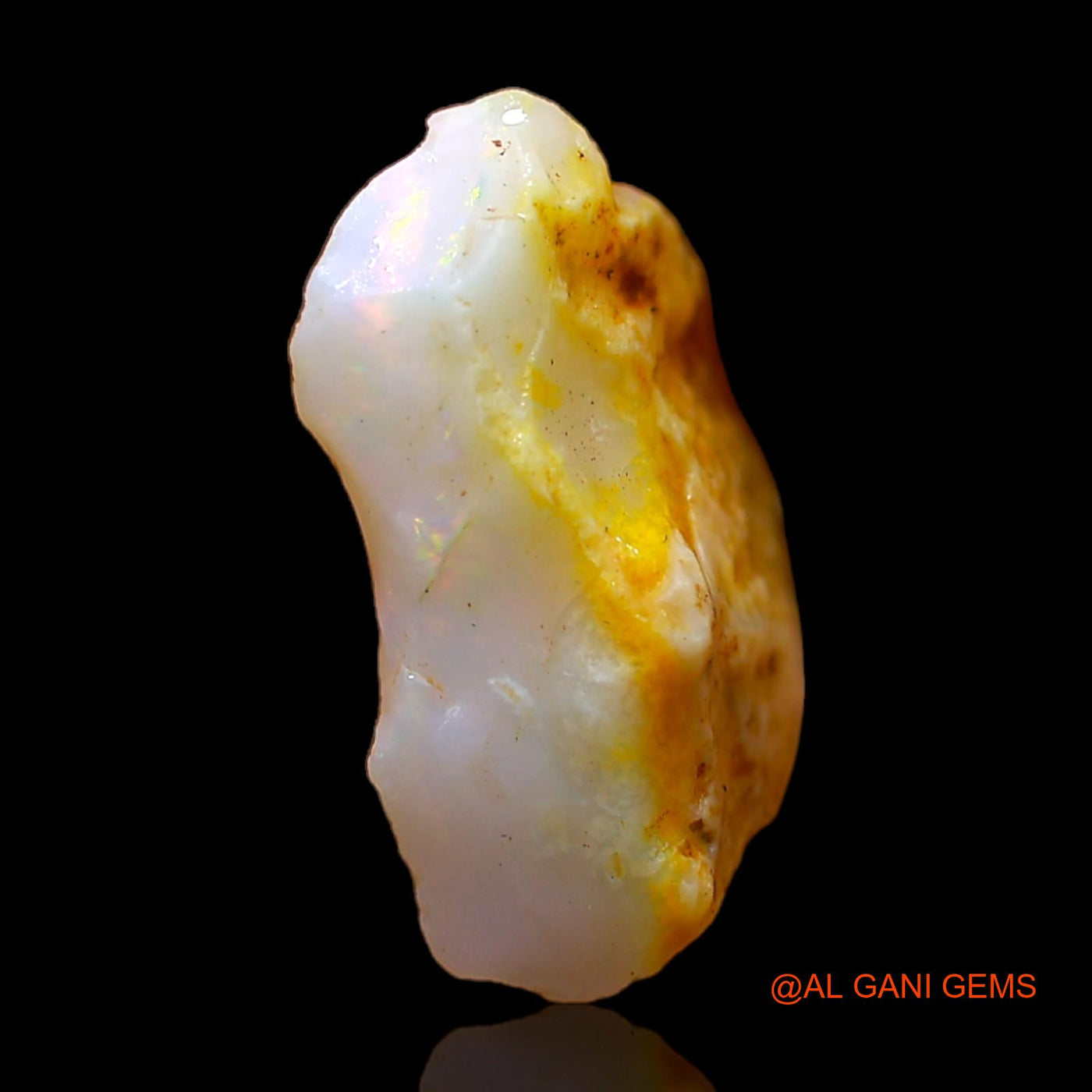 Natural Fire Opal Gemstone 5.00 Cts Loose Fancy Rough From Australia 14x13x6 mm RC-159
