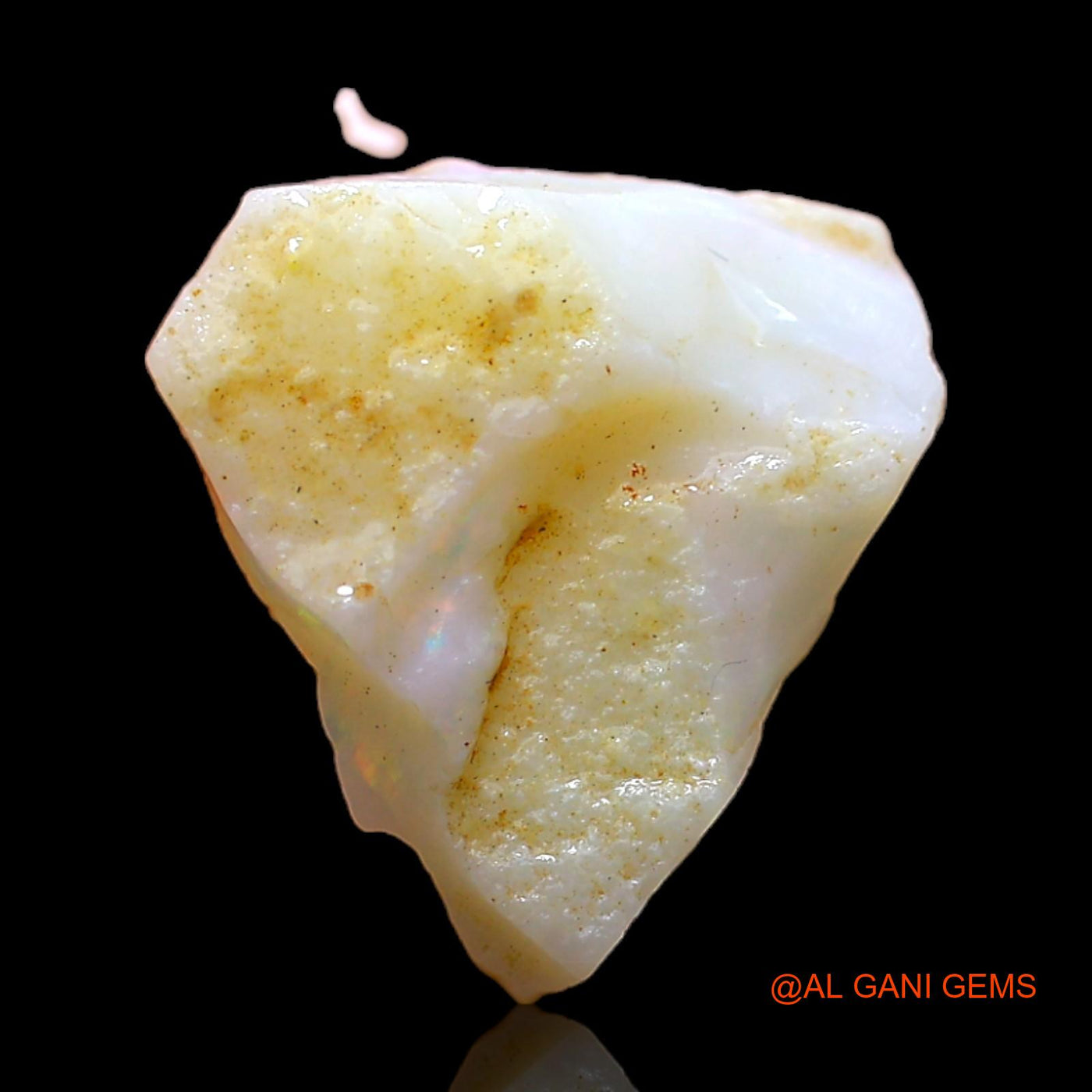 Natural Fire Opal Gemstone 5.00 Cts Loose Fancy Rough From Australia 14x13x6 mm RC-159