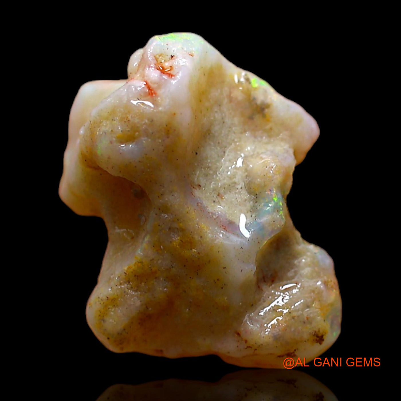 4.00 Cts Unheated Australian Fire Opal Loose Gemstone Fancy Rough Natural 13x11x6 mm RC-164