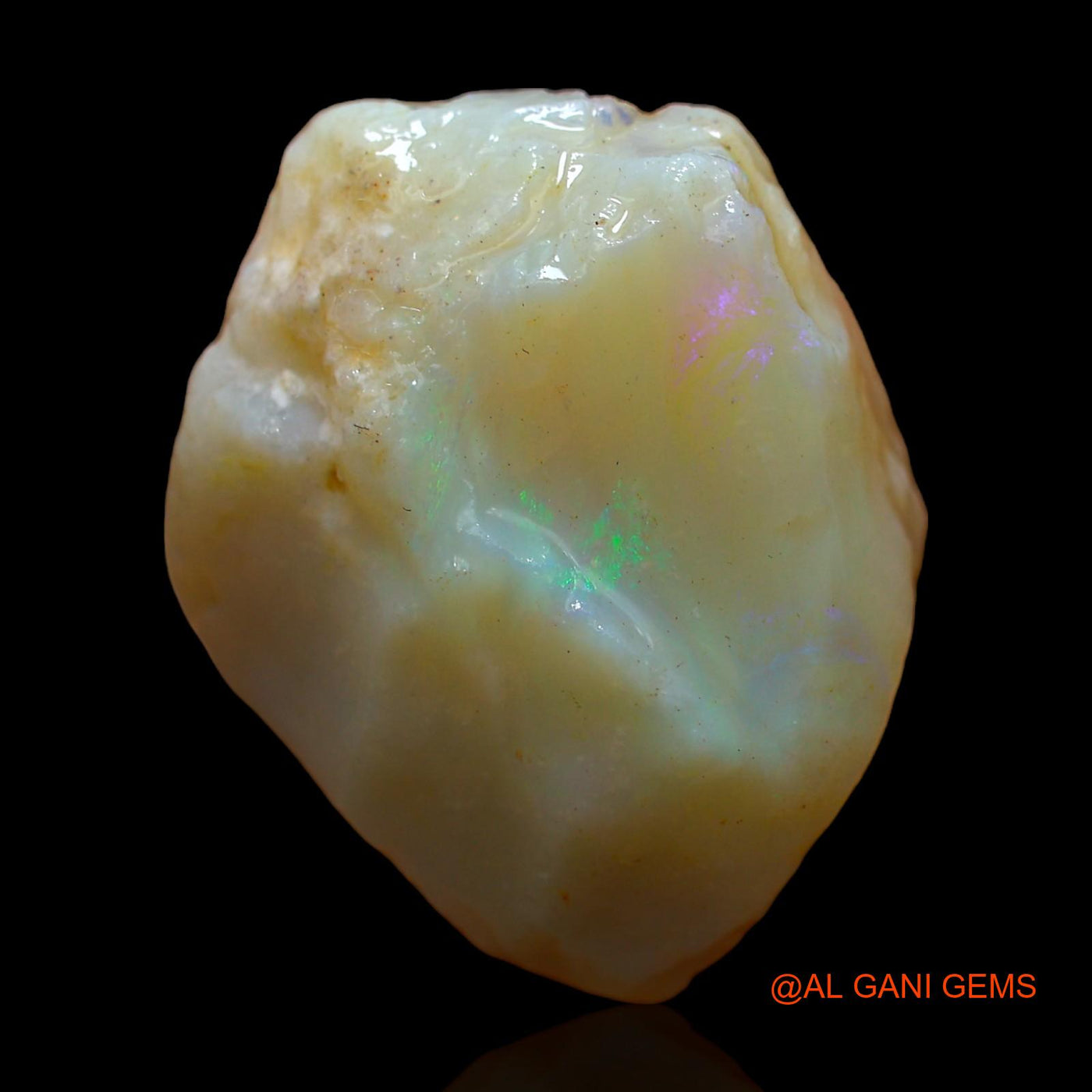 Natural Untreated Fire Opal Loose Gemstone Fancy Rough From Australia 43.00 Cts 28x22x14 mm RC-18