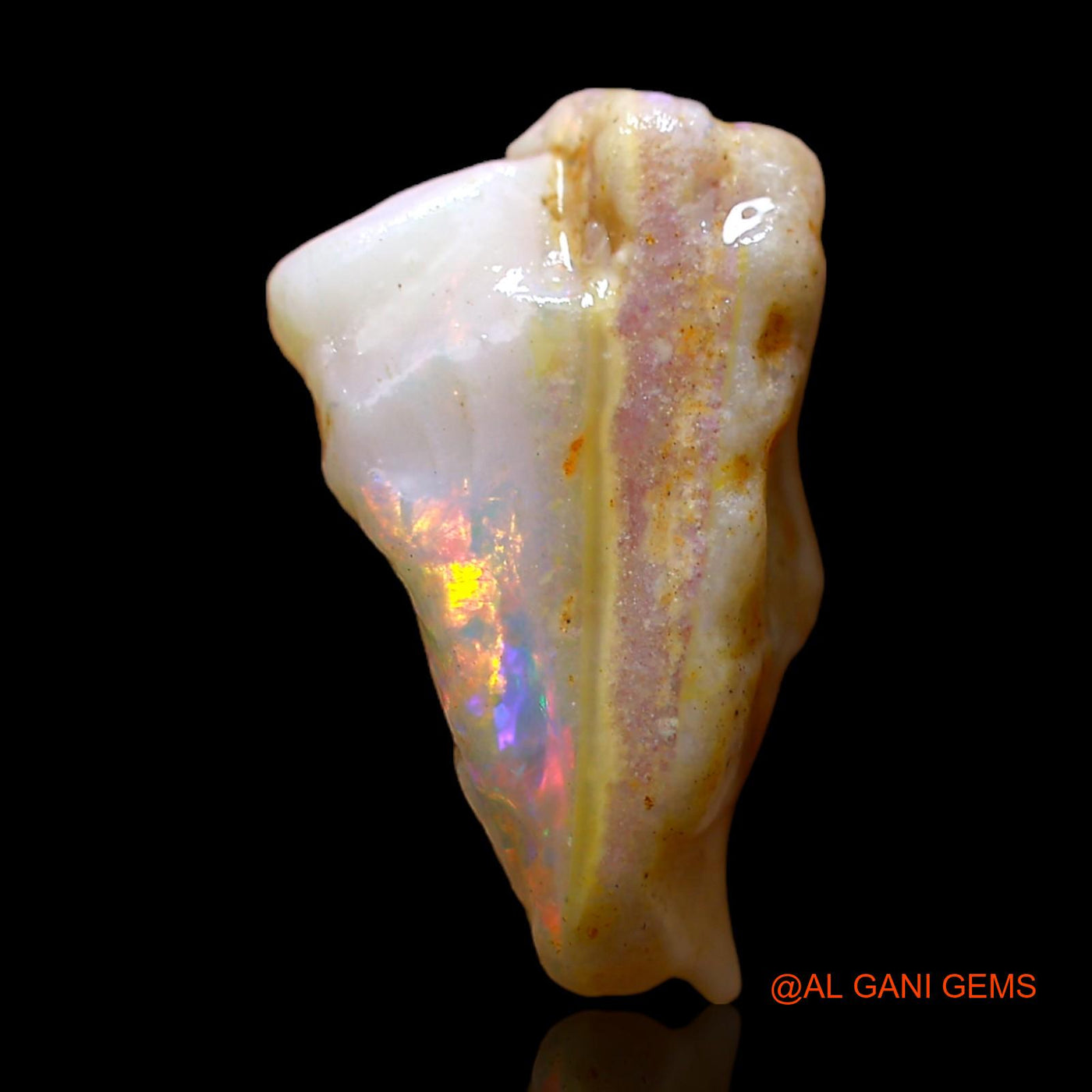 4.00 Cts Natural Australian Fire Opal Loose Gemstone Fancy Rough 17x9x5 mm RC-194