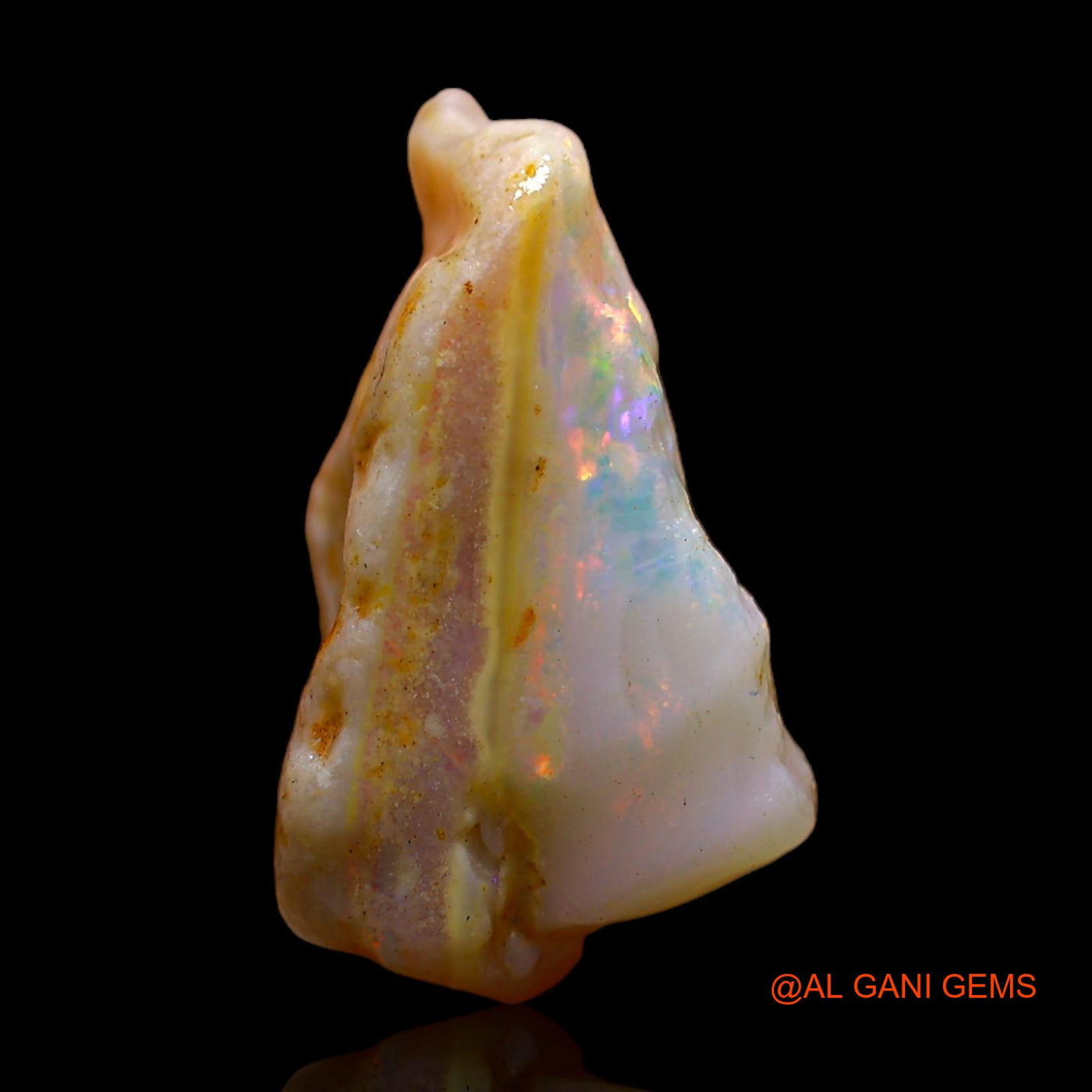 4.00 Cts Natural Australian Fire Opal Loose Gemstone Fancy Rough 17x9x5 mm RC-194