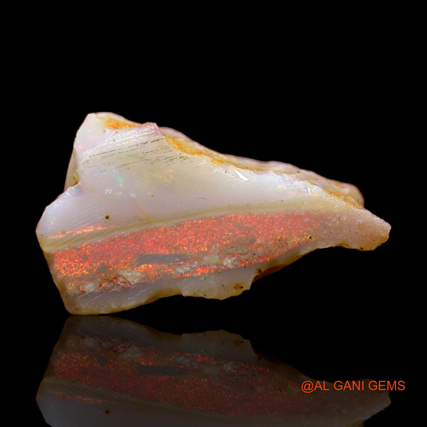 4.00 Cts Natural Australian Fire Opal Loose Gemstone Fancy Rough 17x9x5 mm RC-194