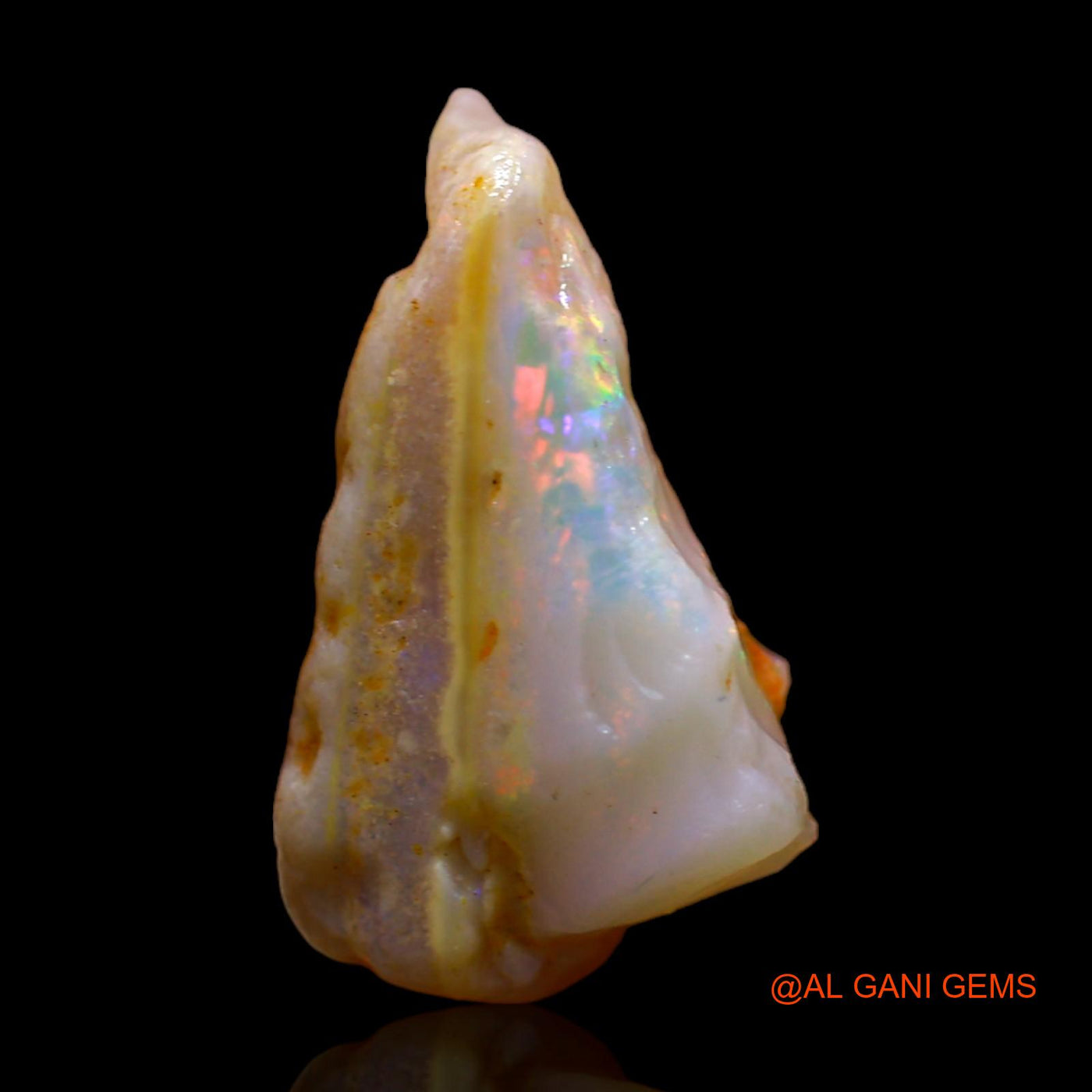 4.00 Cts Natural Australian Fire Opal Loose Gemstone Fancy Rough 17x9x5 mm RC-194