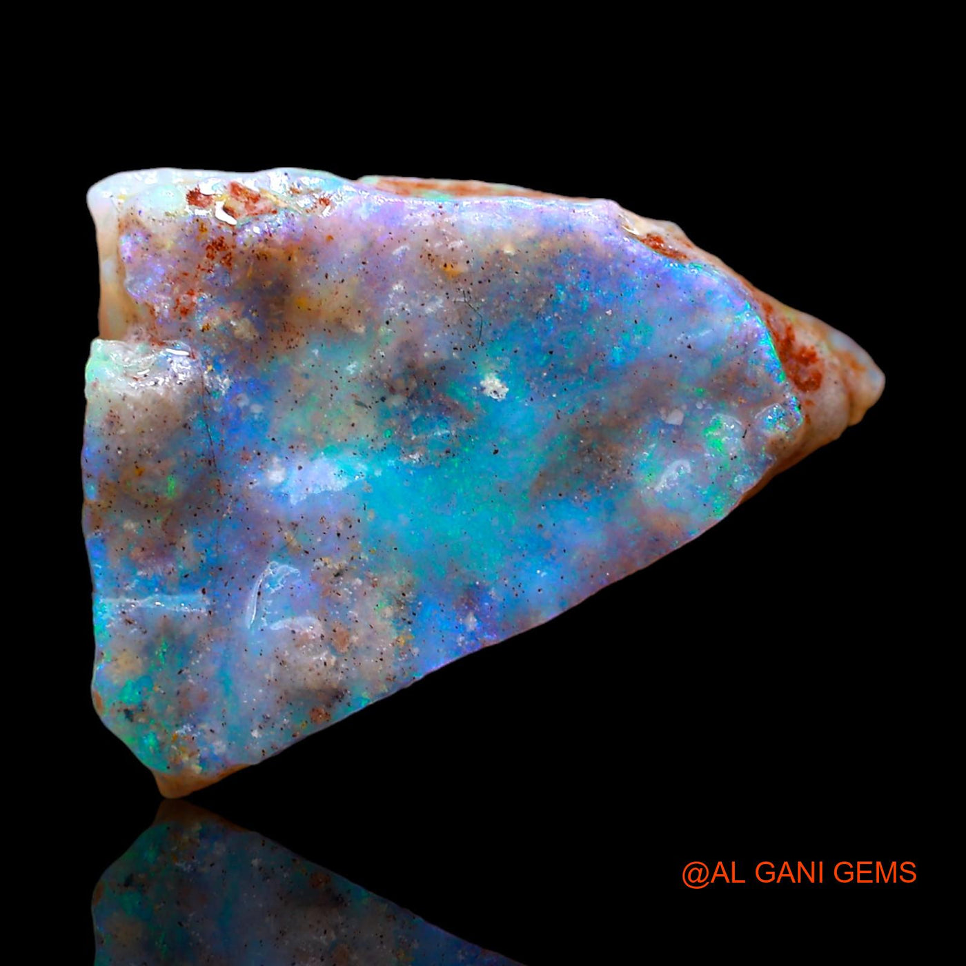 Natural Untreated Fire Opal Loose Gemstone Fancy Rough From Australia 7.00 Cts 20x15x4 mm RC-207