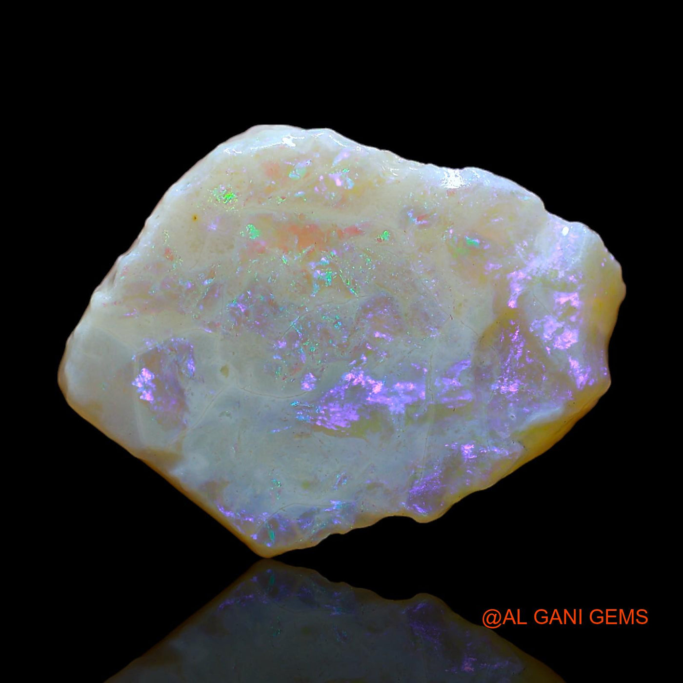 Natural Fire Opal Gemstone 8.00 Cts Loose Fancy Rough From Australia 22x16x3 mm RC-228