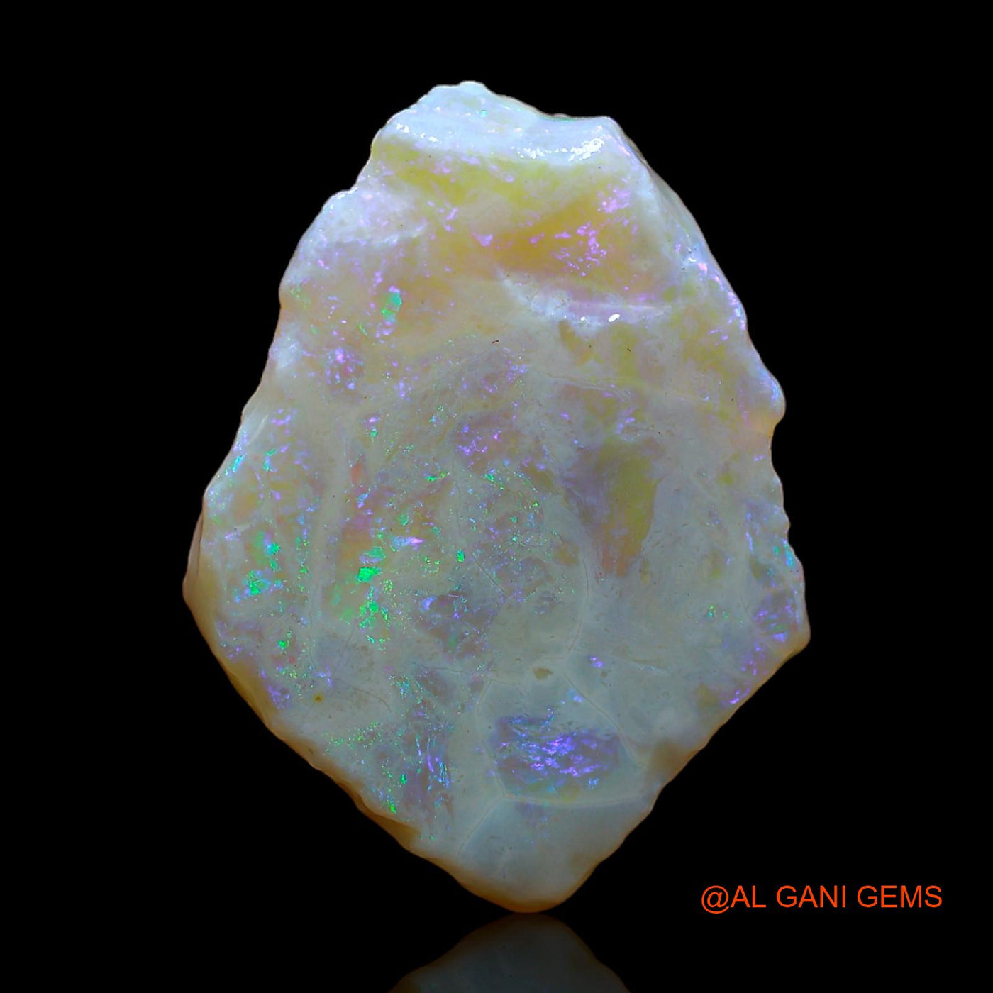 Natural Fire Opal Gemstone 8.00 Cts Loose Fancy Rough From Australia 22x16x3 mm RC-228