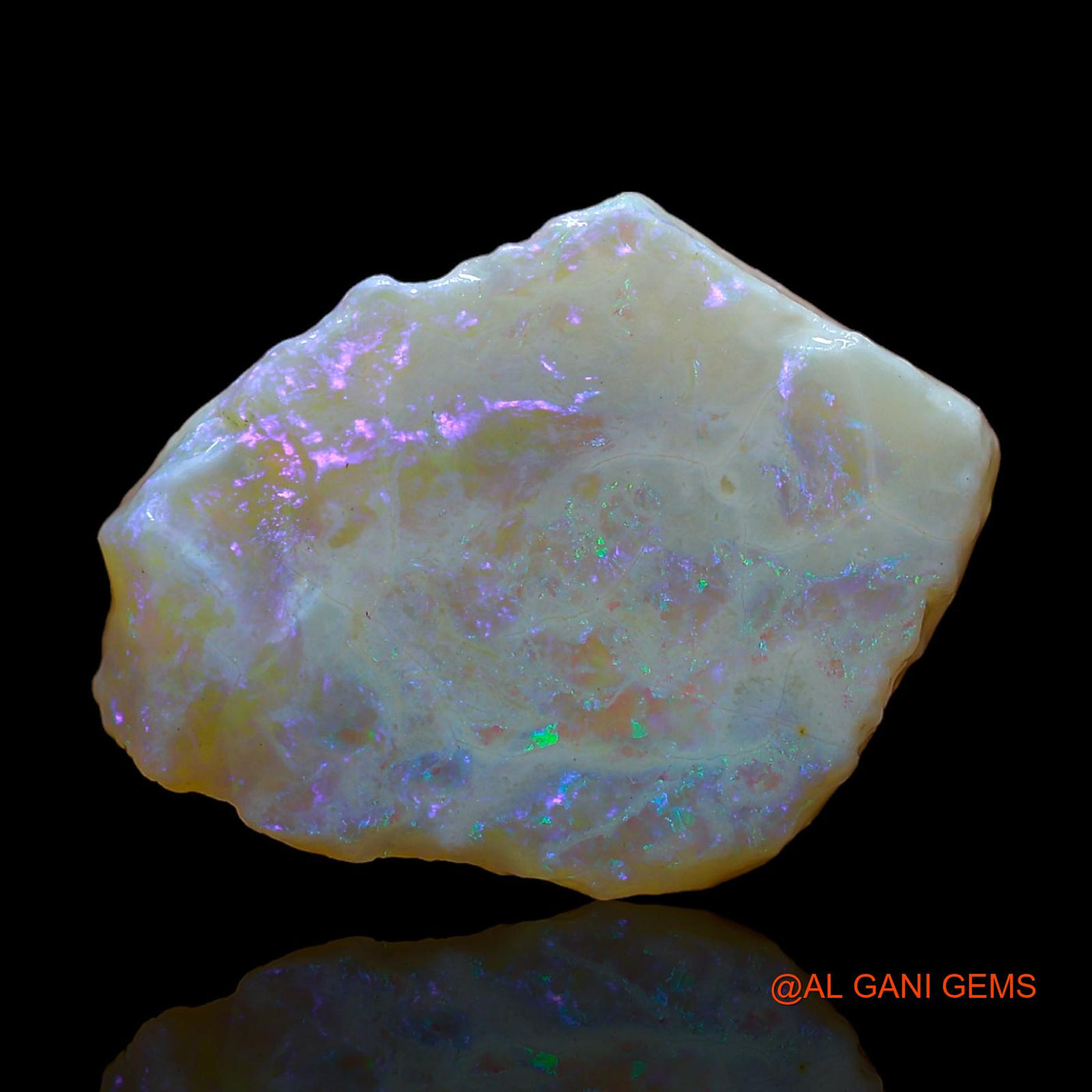 Natural Fire Opal Gemstone 8.00 Cts Loose Fancy Rough From Australia 22x16x3 mm RC-228