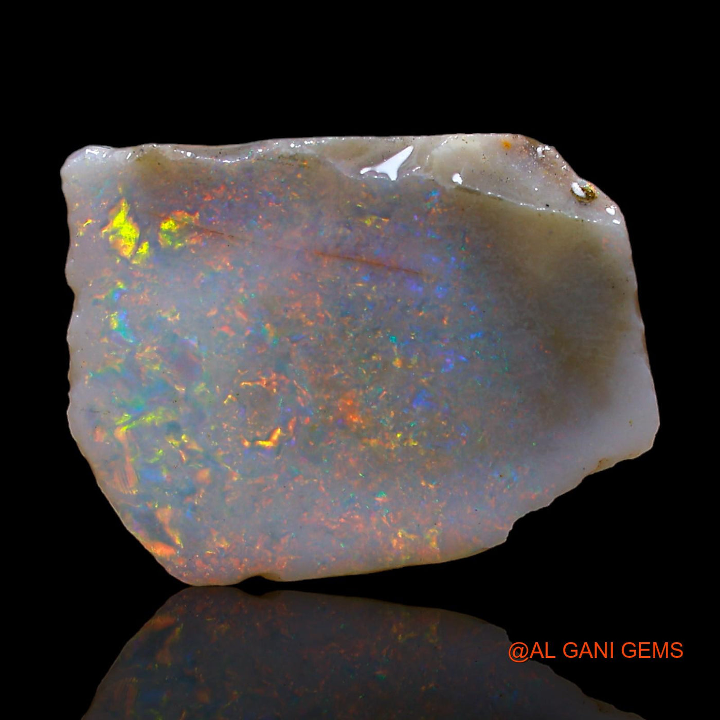 Natural Fire Opal Gemstone 6.00 Cts Loose Fancy Rough From Australia 19x14x3 mm RC-229