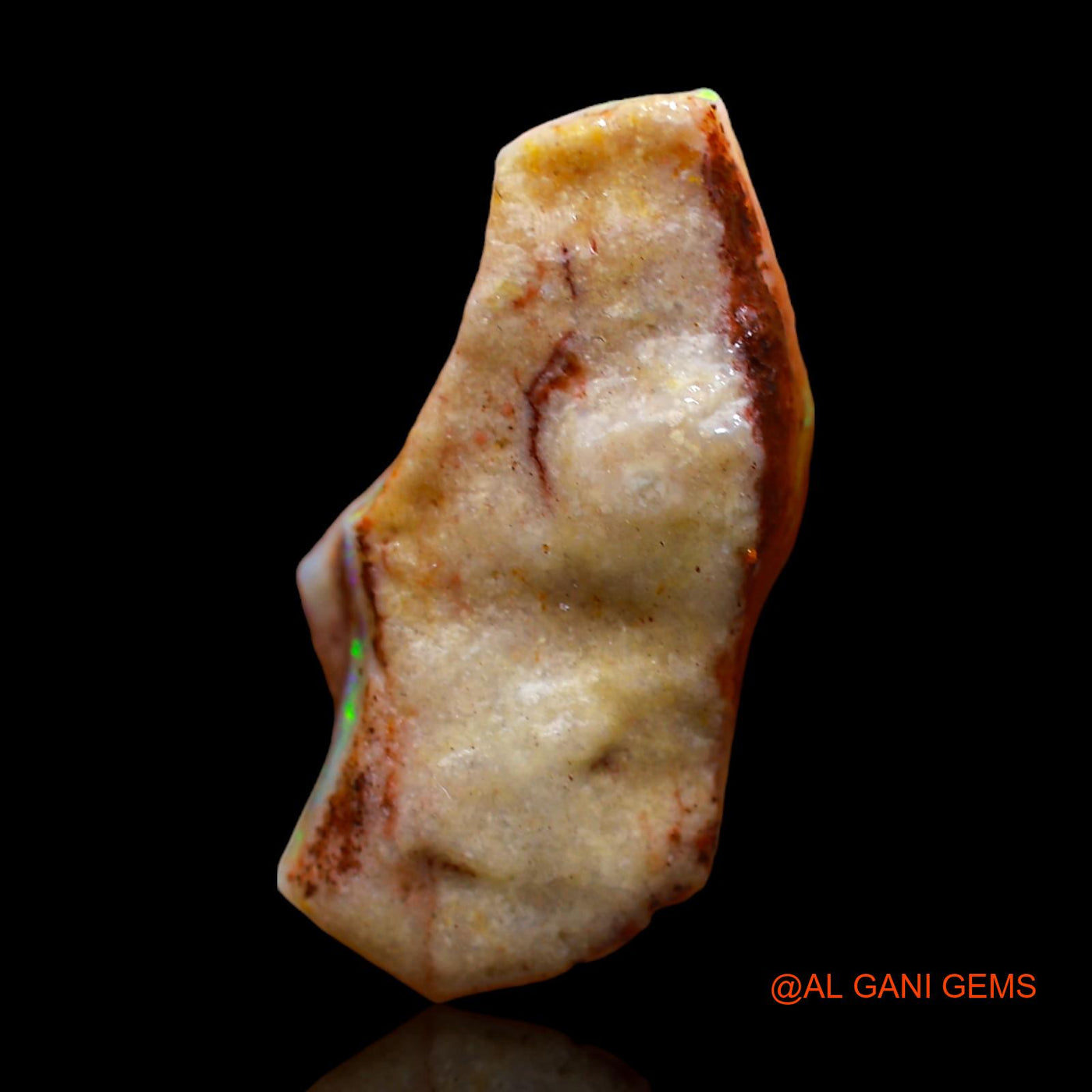 Natural Untreated Fire Opal Loose Gemstone Fancy Rough From Australia 7.00 Cts 23x12x6 mm RC-234
