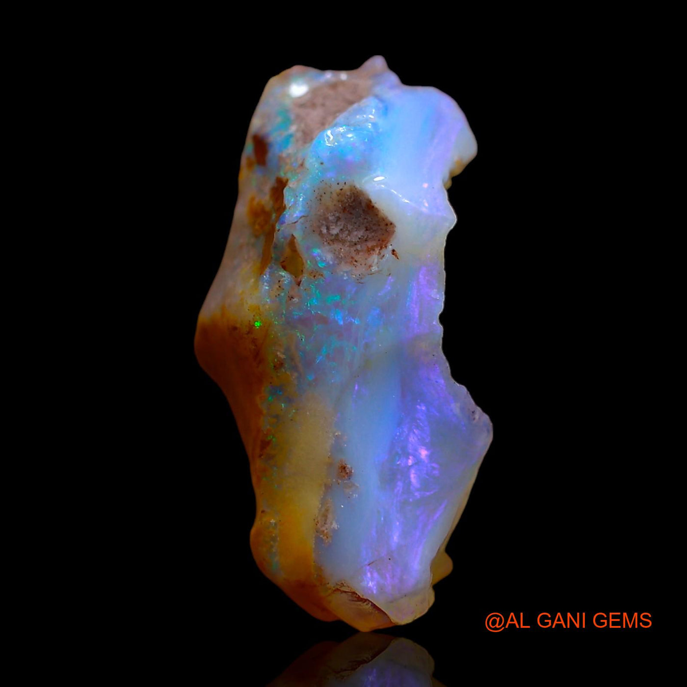 Natural Fire Opal Gemstone 8.00 Cts Loose Fancy Rough From Australia 20x9x8 mm RC-253