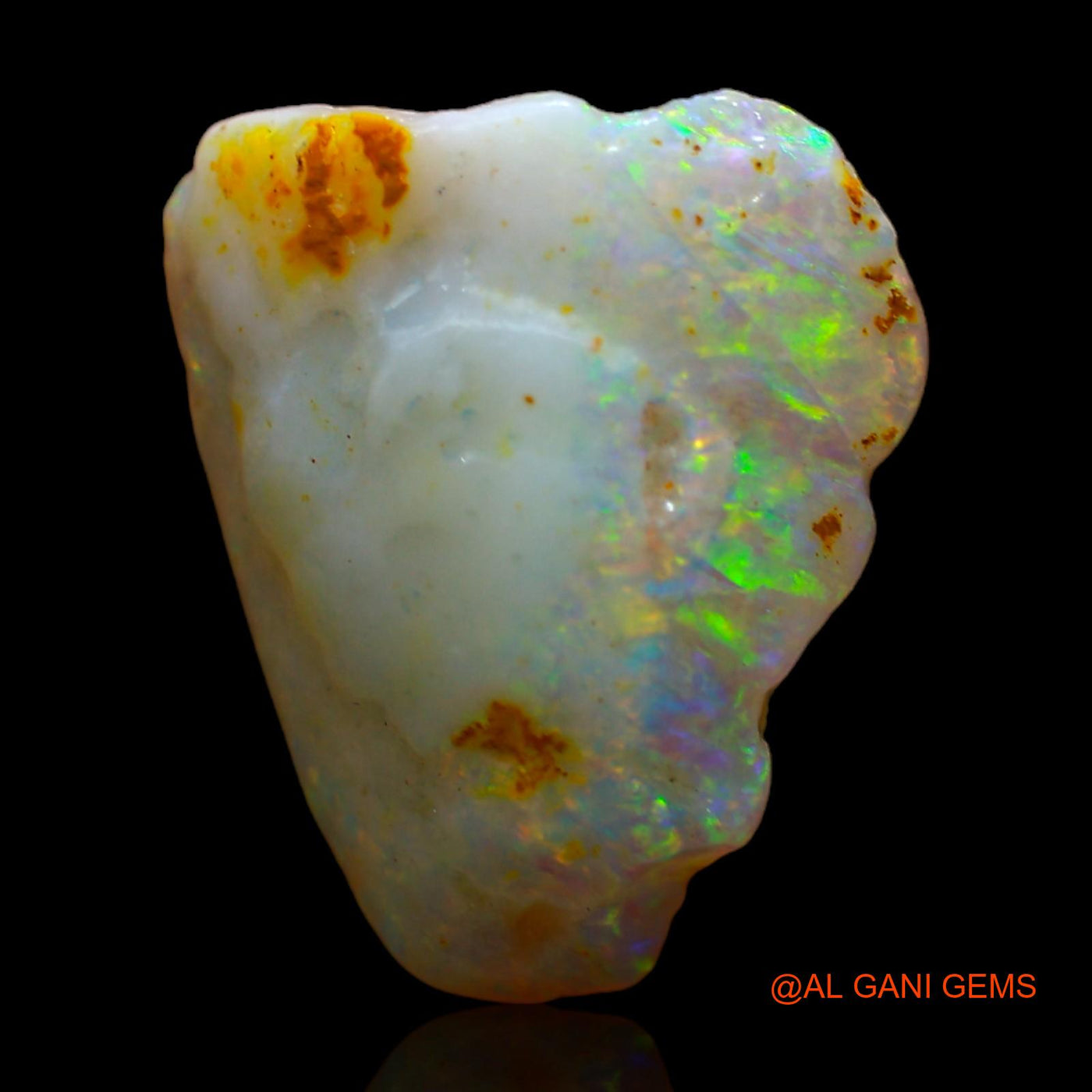 Natural Untreated Fire Opal Loose Gemstone Fancy Rough From Australia 7.00 Cts 16x14x7 mm RC-254