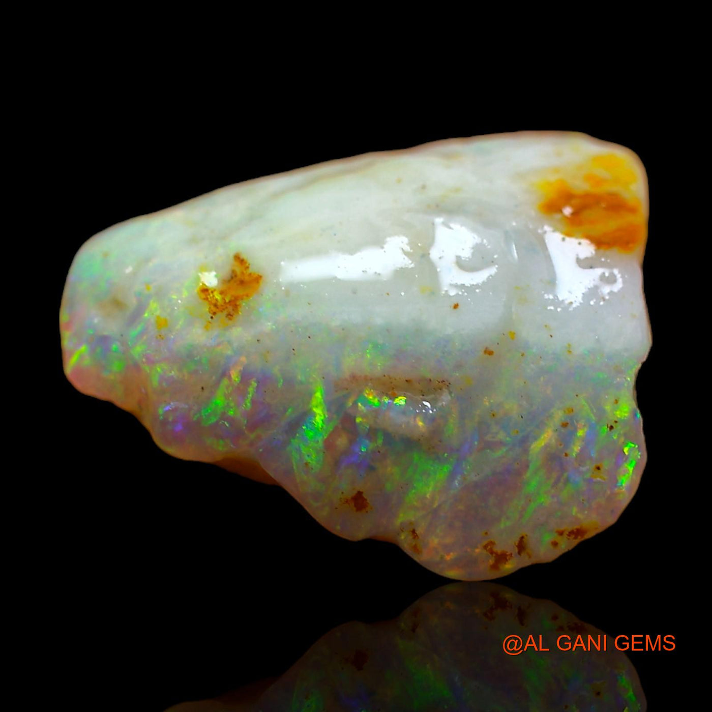 Natural Untreated Fire Opal Loose Gemstone Fancy Rough From Australia 7.00 Cts 16x14x7 mm RC-254