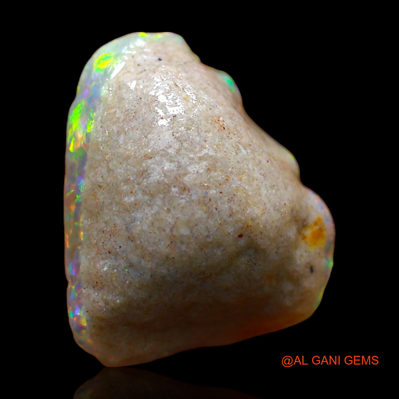 Natural Untreated Fire Opal Loose Gemstone Fancy Rough From Australia 7.00 Cts 16x14x7 mm RC-254