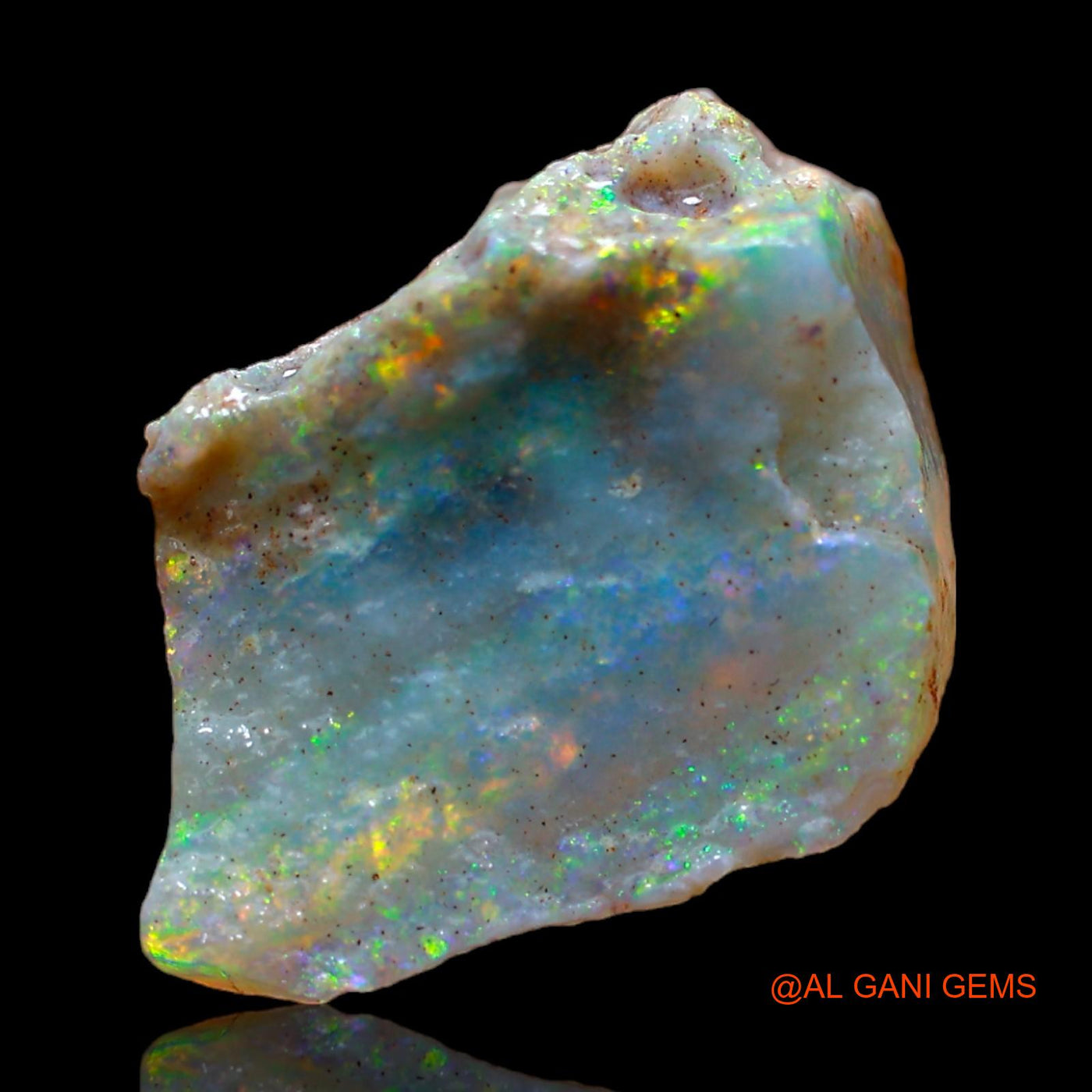 Natural Fire Opal Gemstone 6.00 Cts Loose Fancy Rough From Australia 18x13x7 mm RC-272