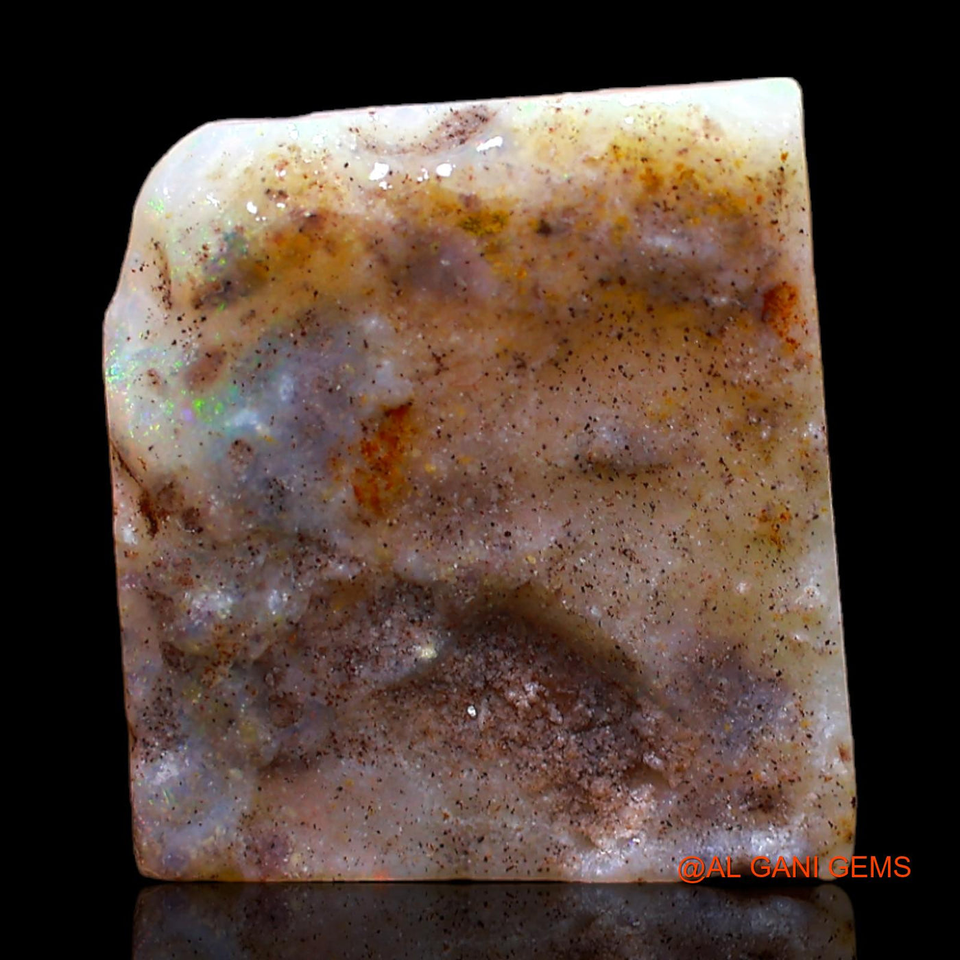 5.00 Cts Natural Australian Fire Opal Loose Gemstone Fancy Rough 15x13x2 mm RC-275