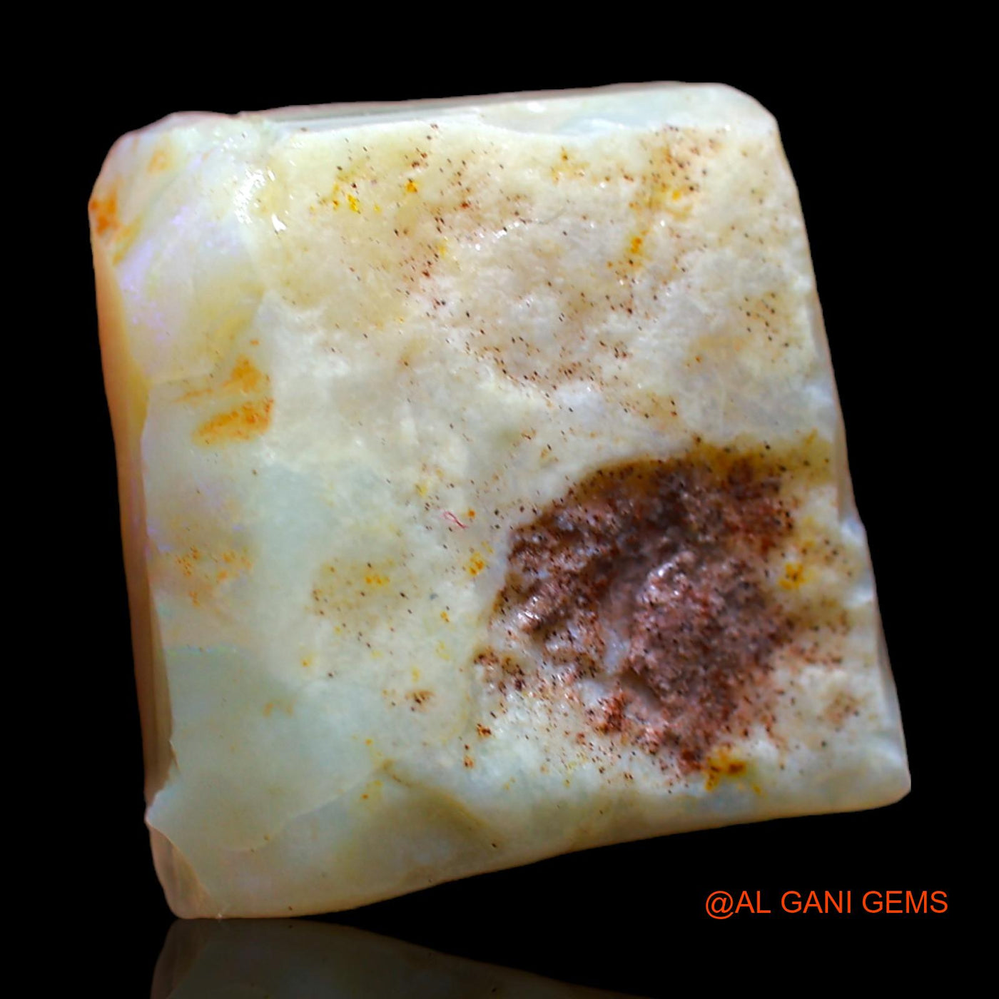 Natural Untreated Fire Opal Loose Gemstone Fancy Rough From Australia 19.00 Cts 20x18x7 mm RC-27