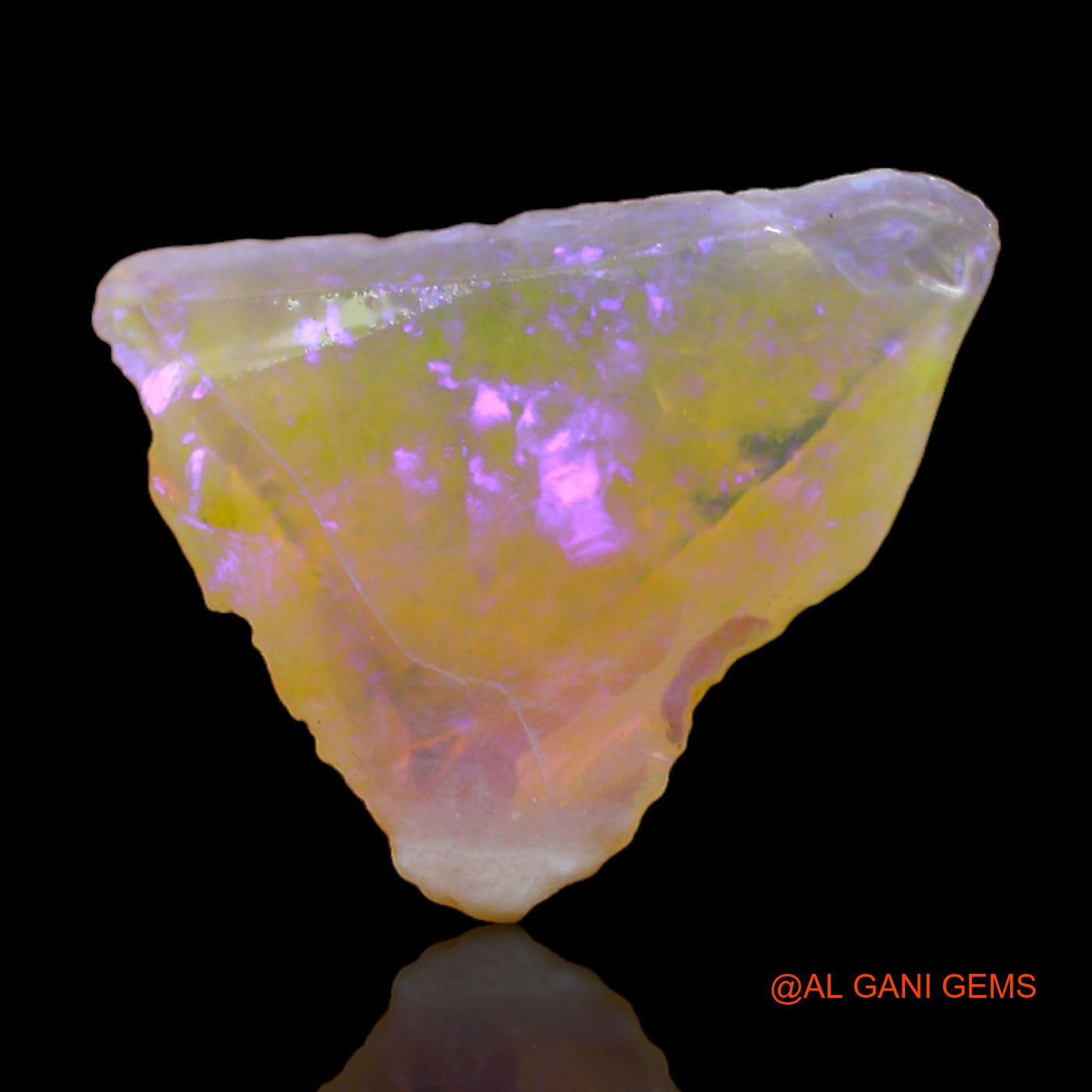 4.00 Cts Unheated Australian Fire Opal Loose Gemstone Fancy Rough Natural 14x14x5 mm RC-281