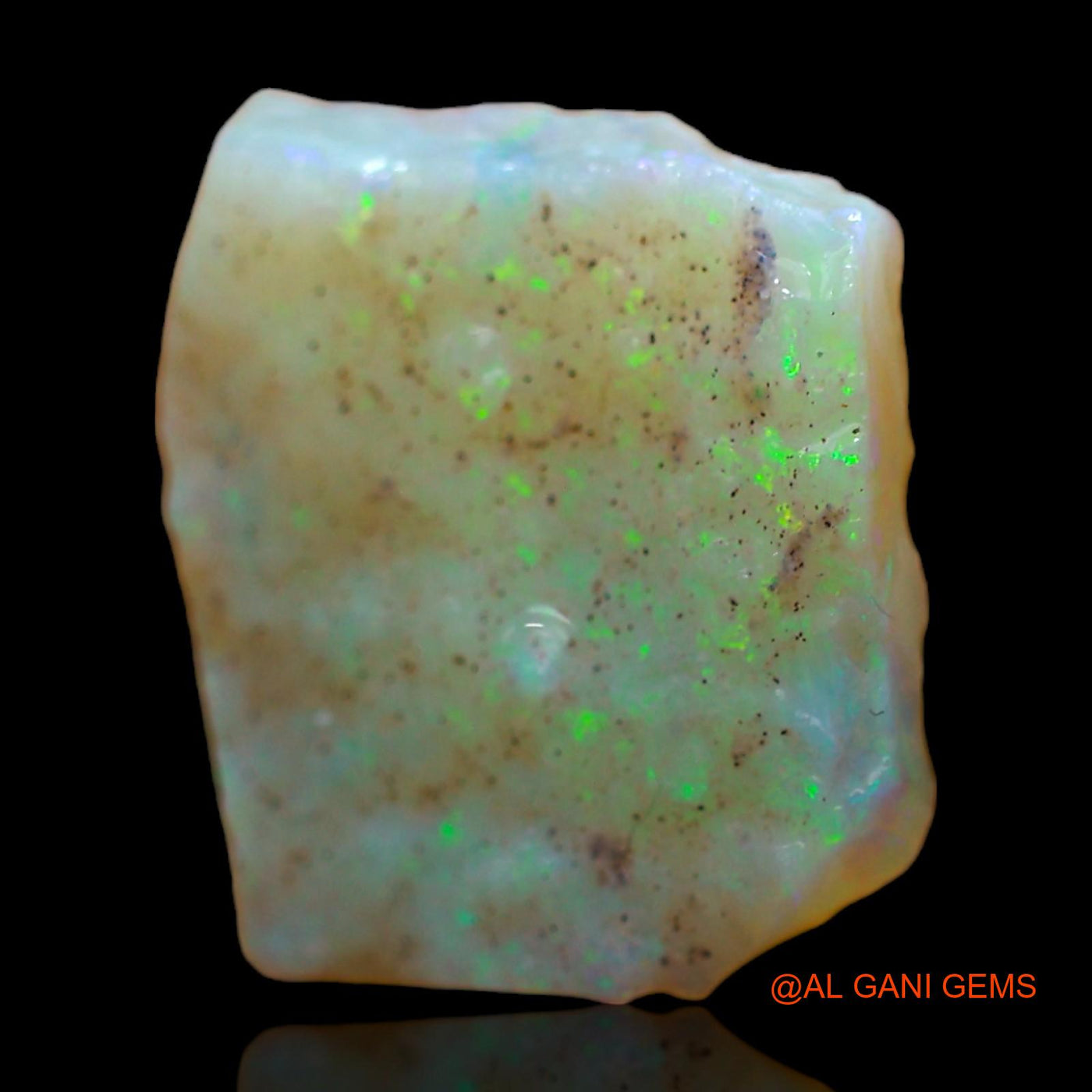 Natural Fire Opal Gemstone 4.00 Cts Loose Fancy Rough From Australia 14x12x2 mm RC-284