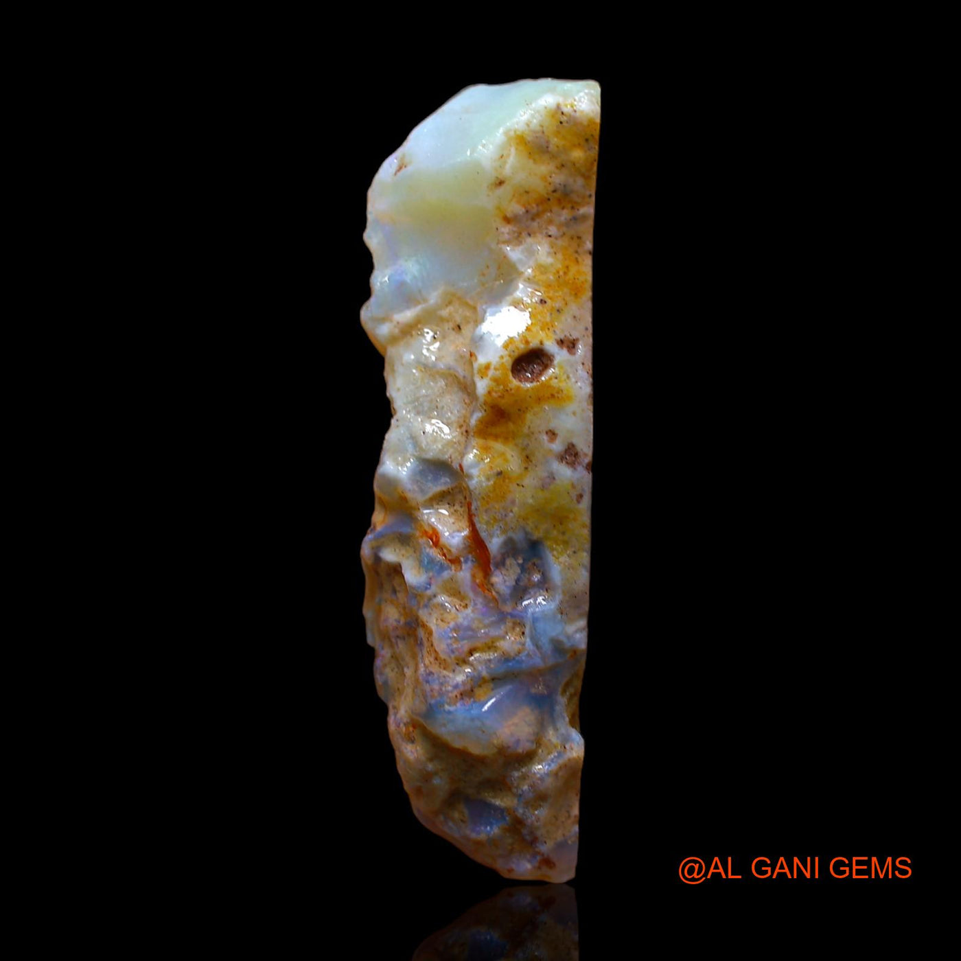 18.00 Cts Natural Australian Fire Opal Loose Gemstone Fancy Rough 36x10x9 mm RC-29
