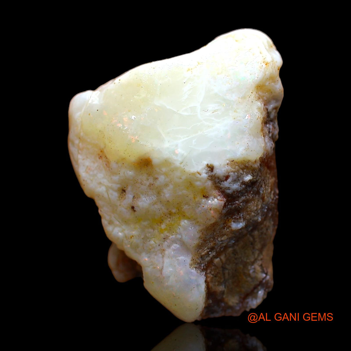 Natural Fire Opal Gemstone 29.00 Cts Loose Fancy Rough From Australia 22x19x15 mm RC-30