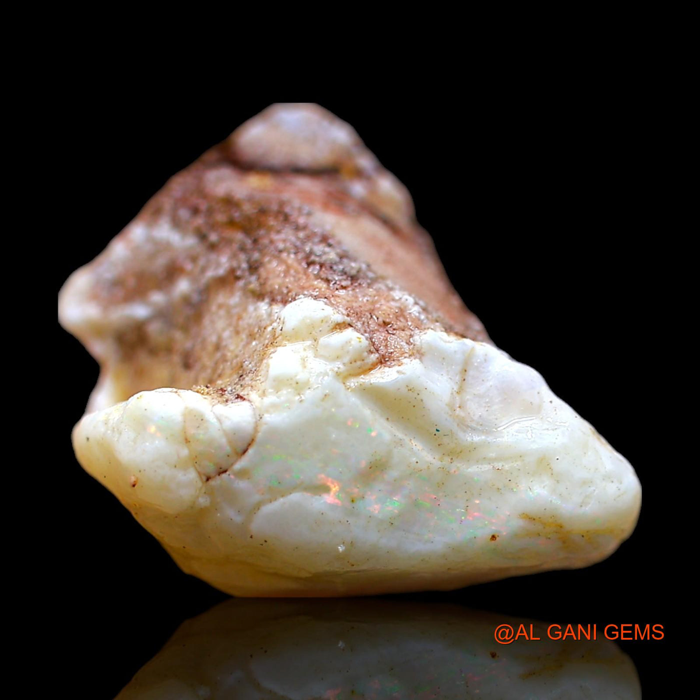 Natural Fire Opal Gemstone 29.00 Cts Loose Fancy Rough From Australia 22x19x15 mm RC-30